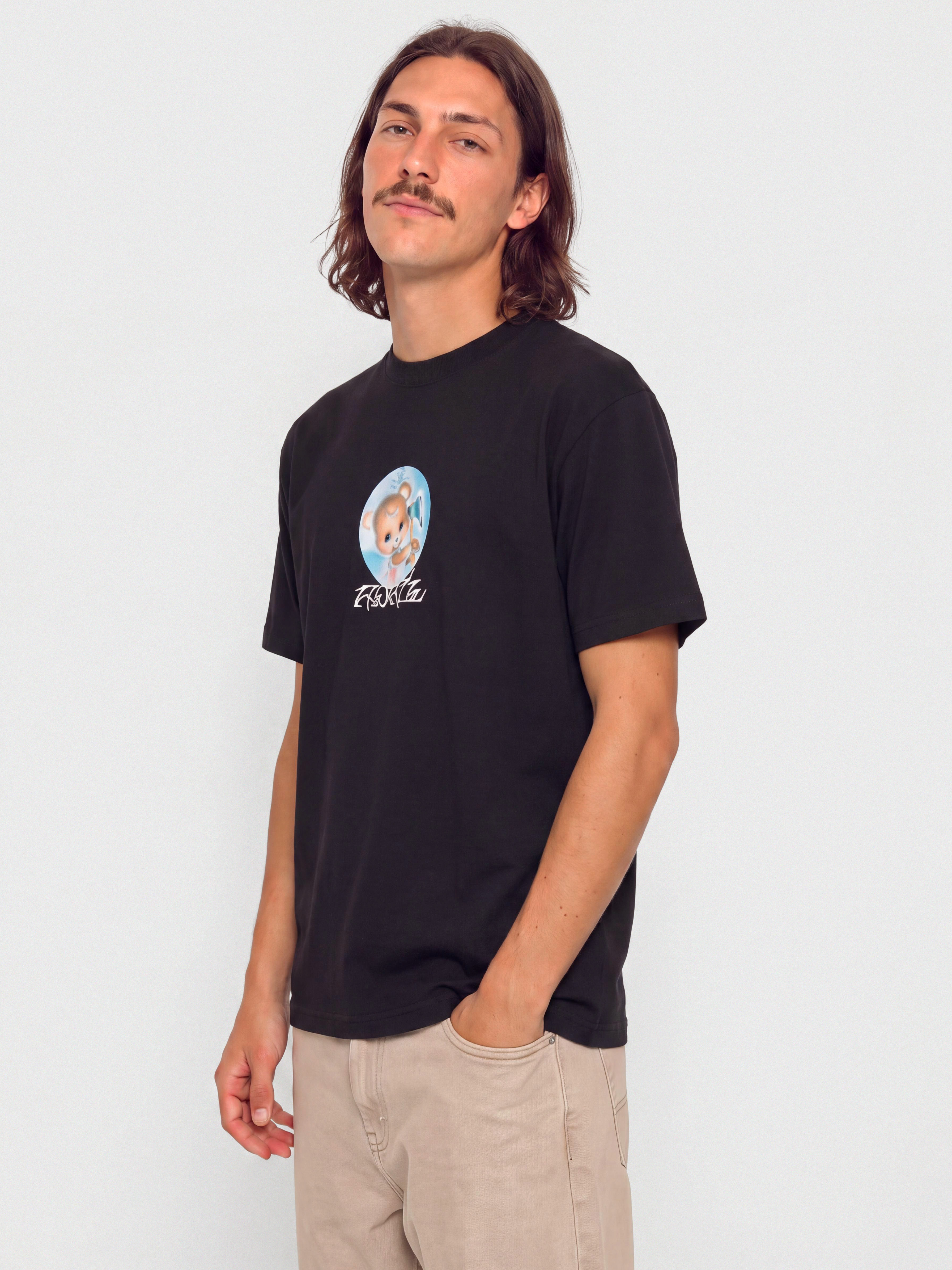 Tričko April Skateboards Bear (black)