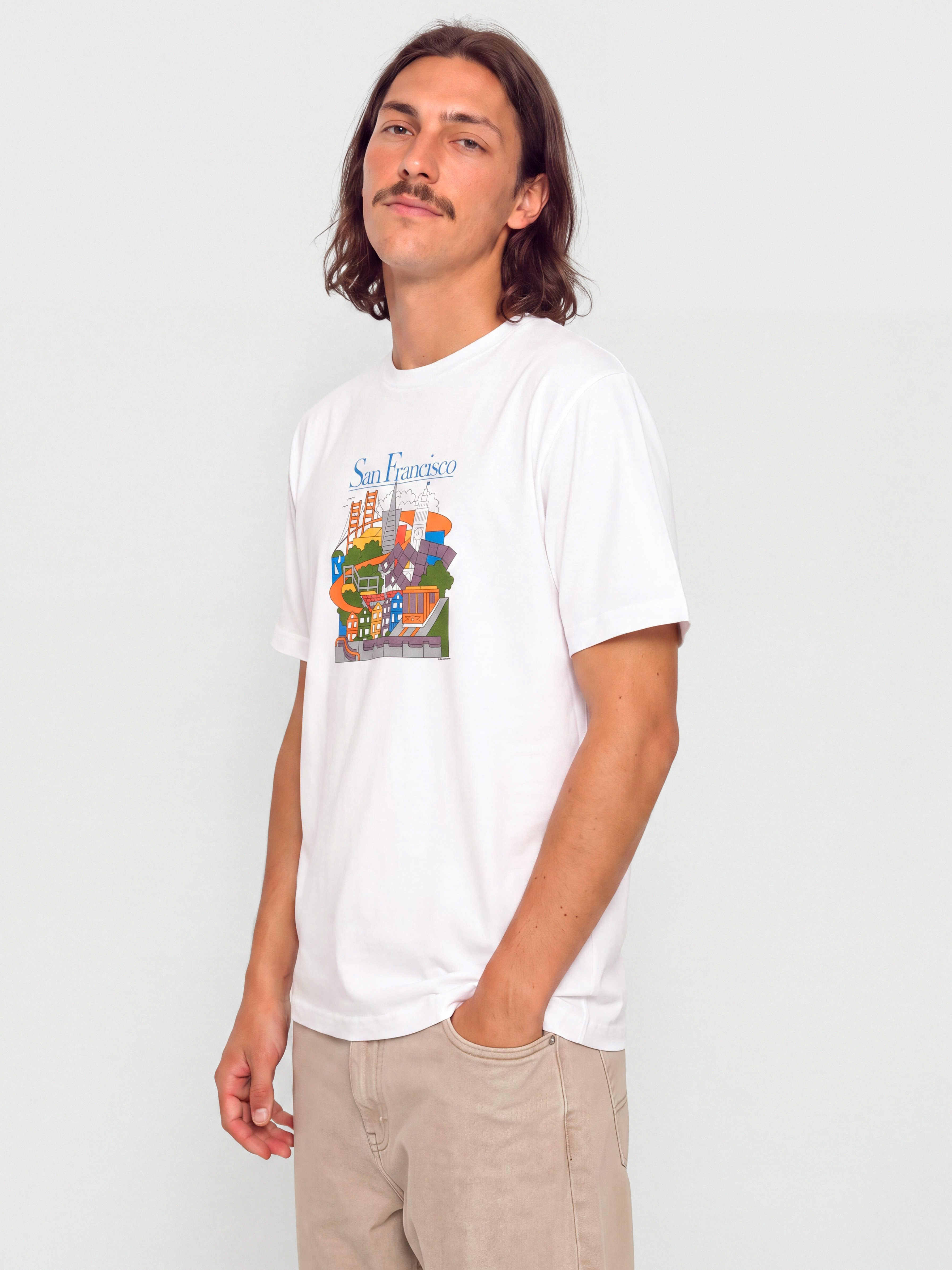 Tričko Real Sf Travel (white w/multi color print)