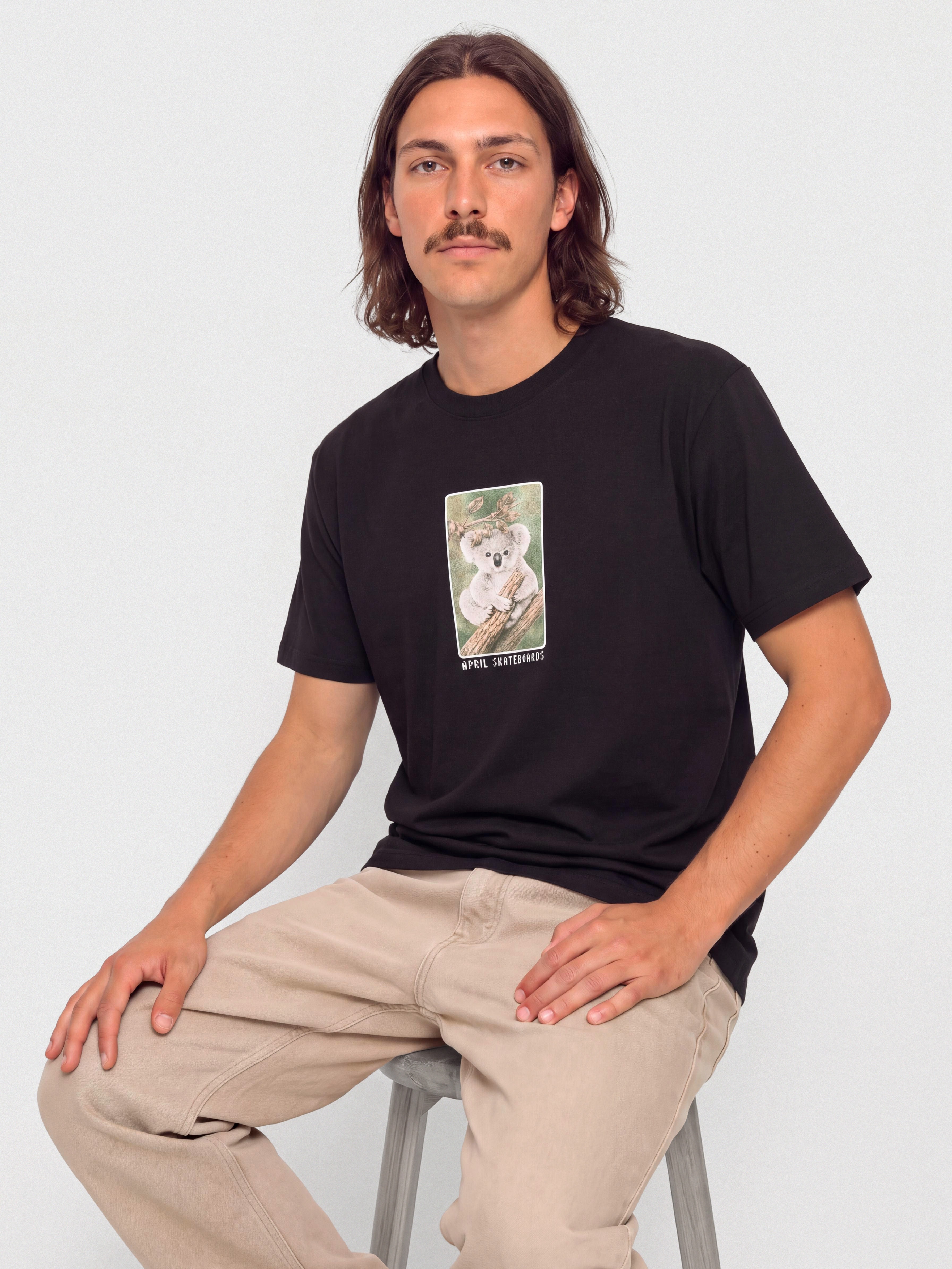 Tričko April Skateboards Marsupial (black)