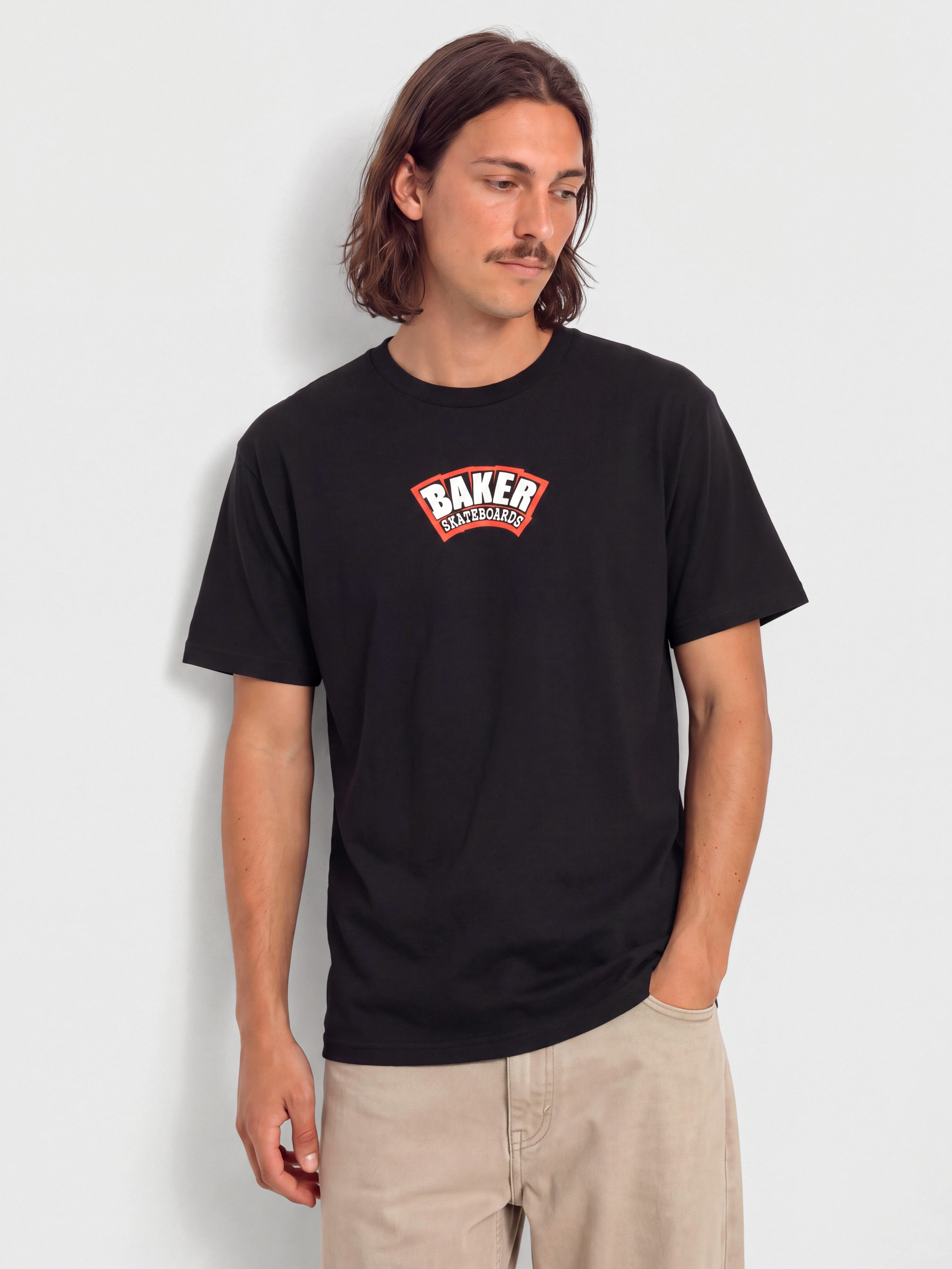 Tričko Baker Arch Logo (blk/red)
