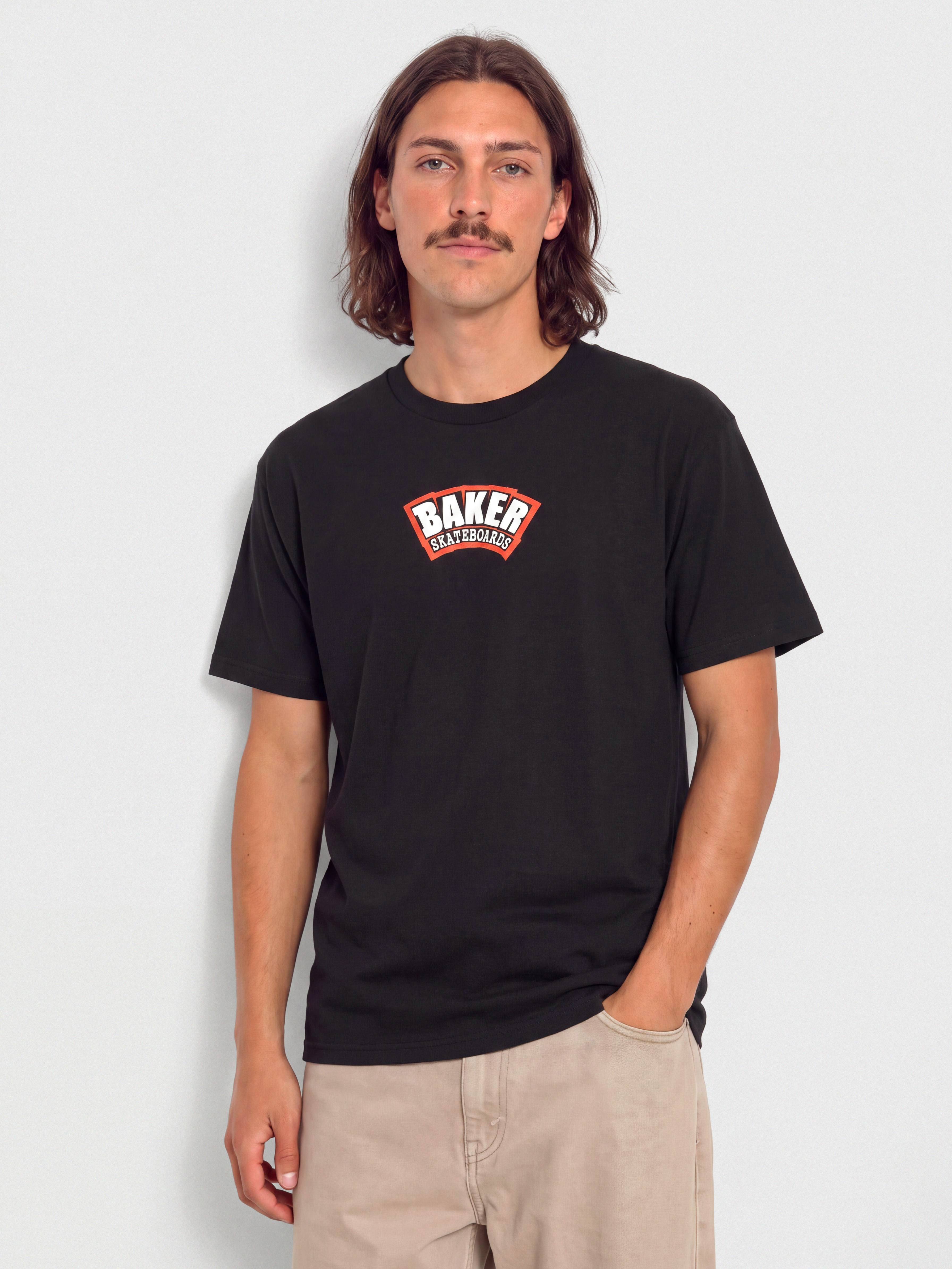 Tričko Baker Arch Logo (blk/red)