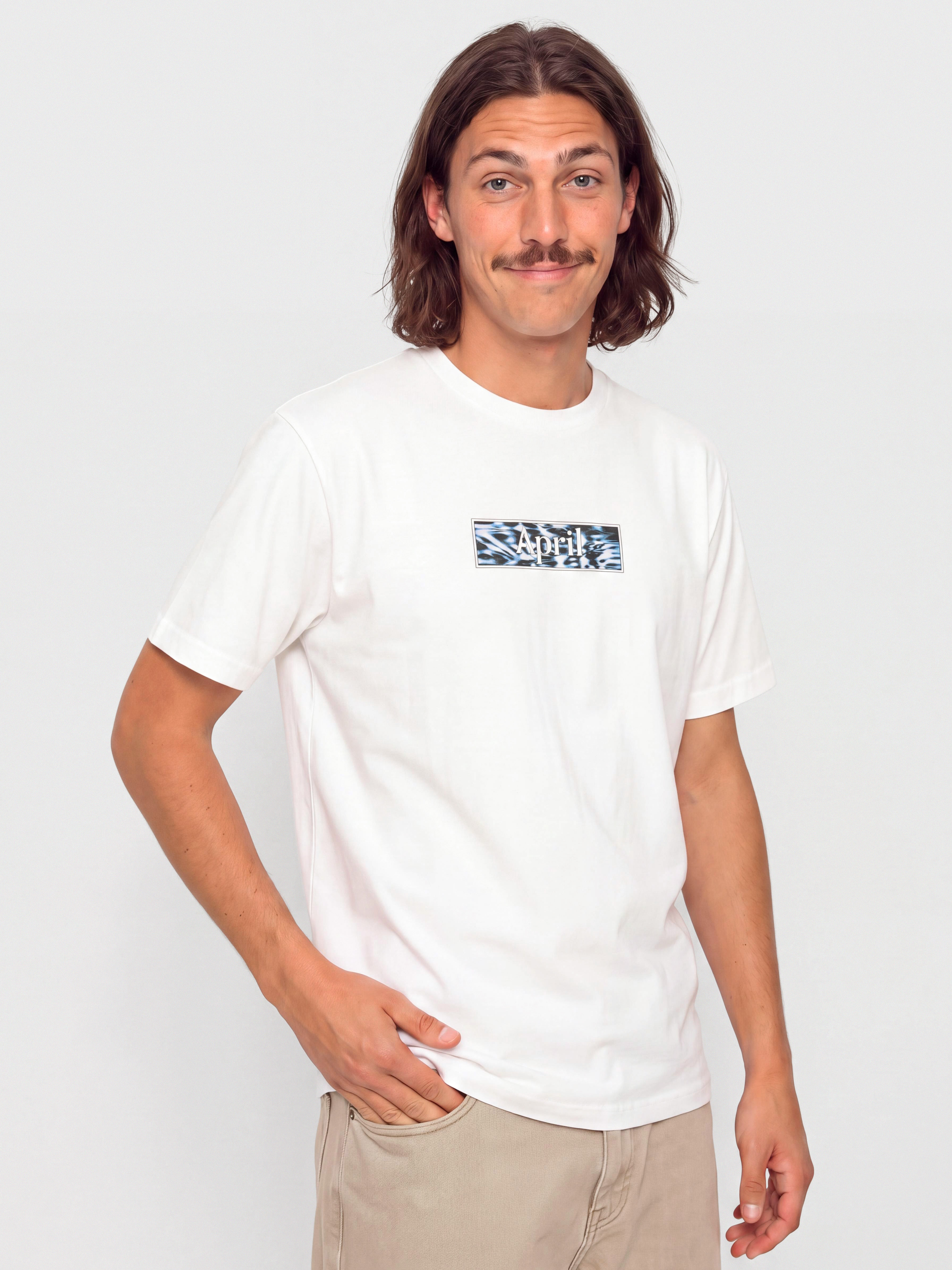 Tričko April Skateboards Liquid (white)