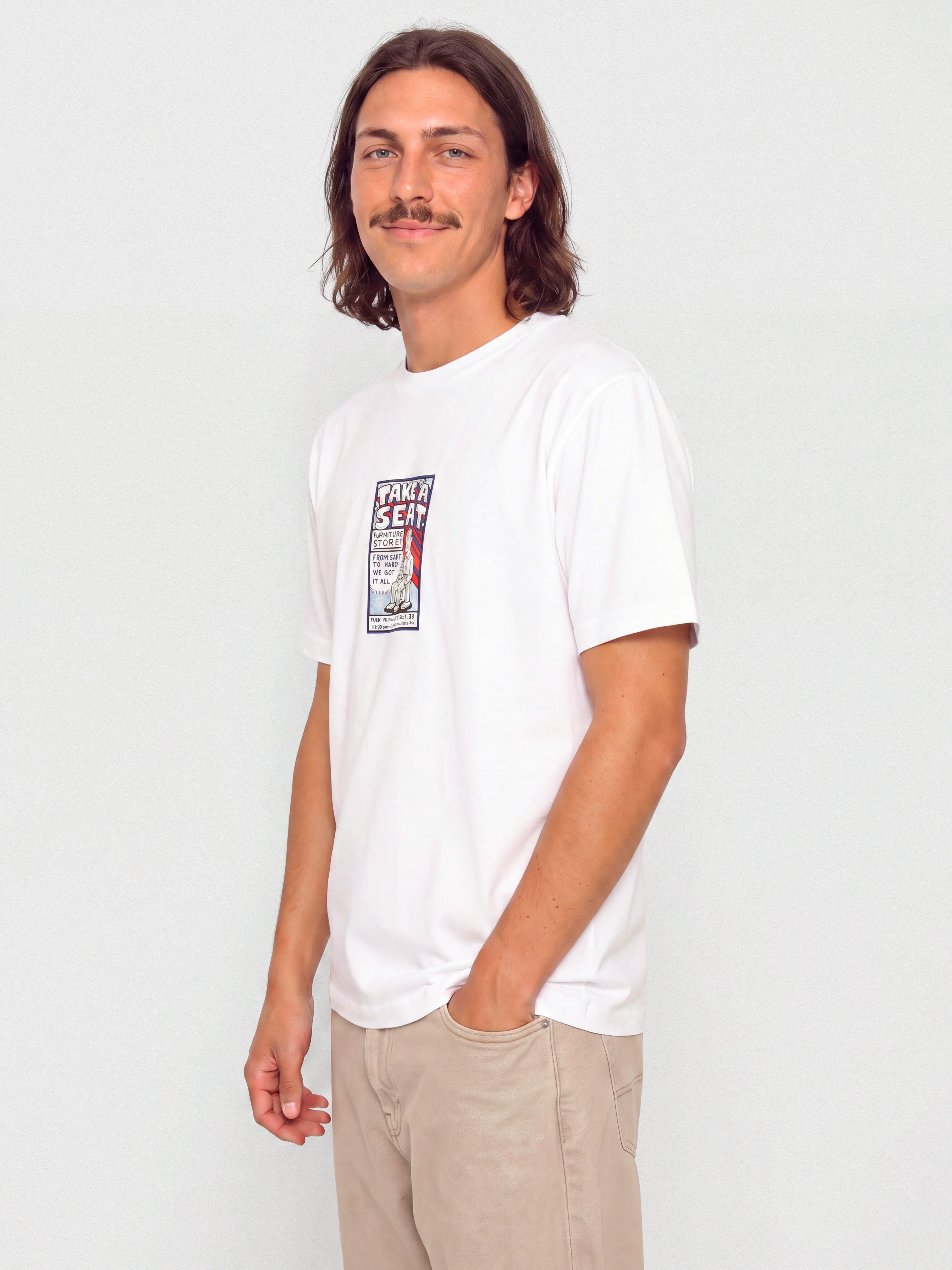 Tričko Polar Skate Take A Seat (white)