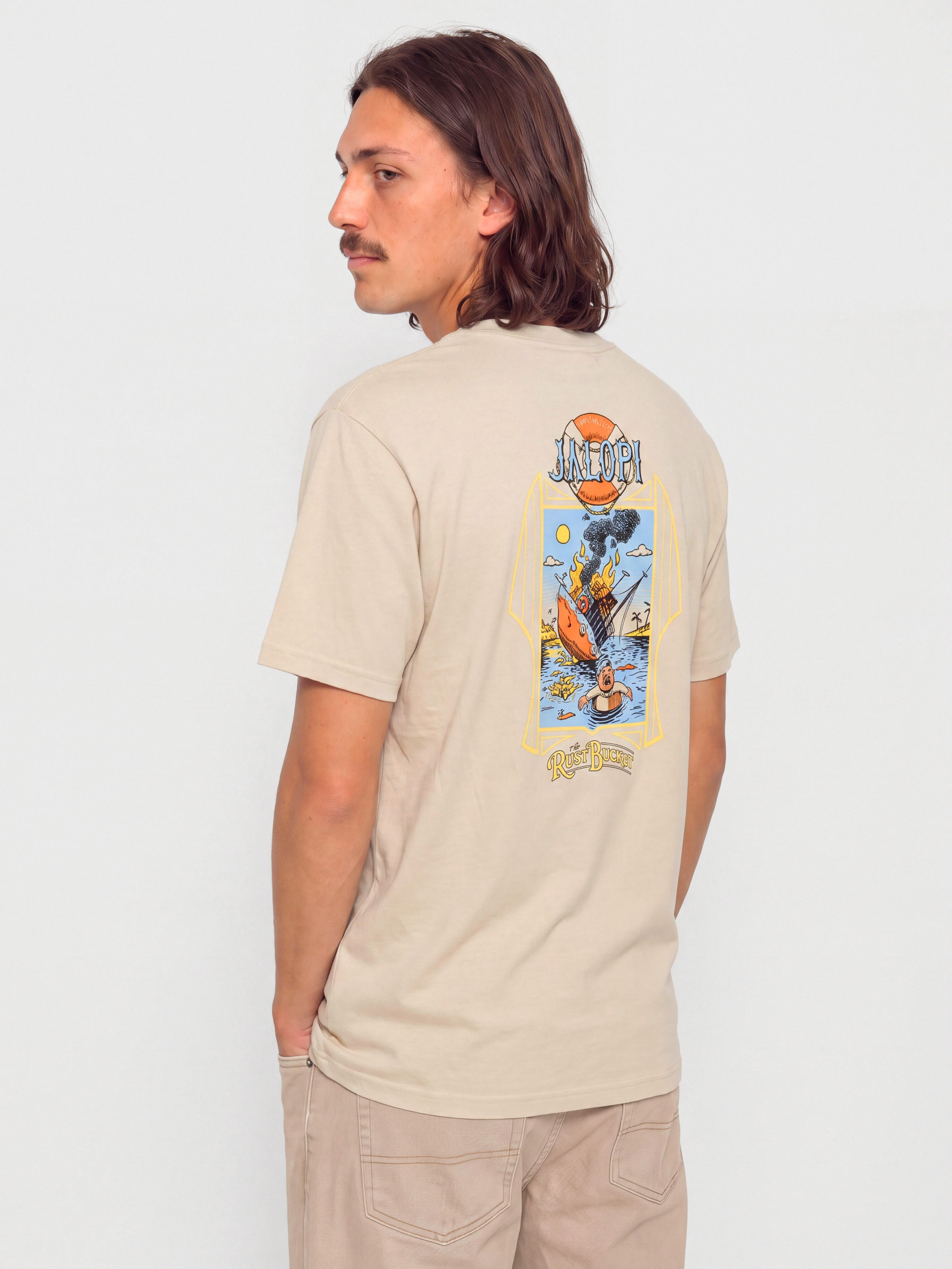 Tričko Antihero The Rustbucket (heather bone w/multi color prints)