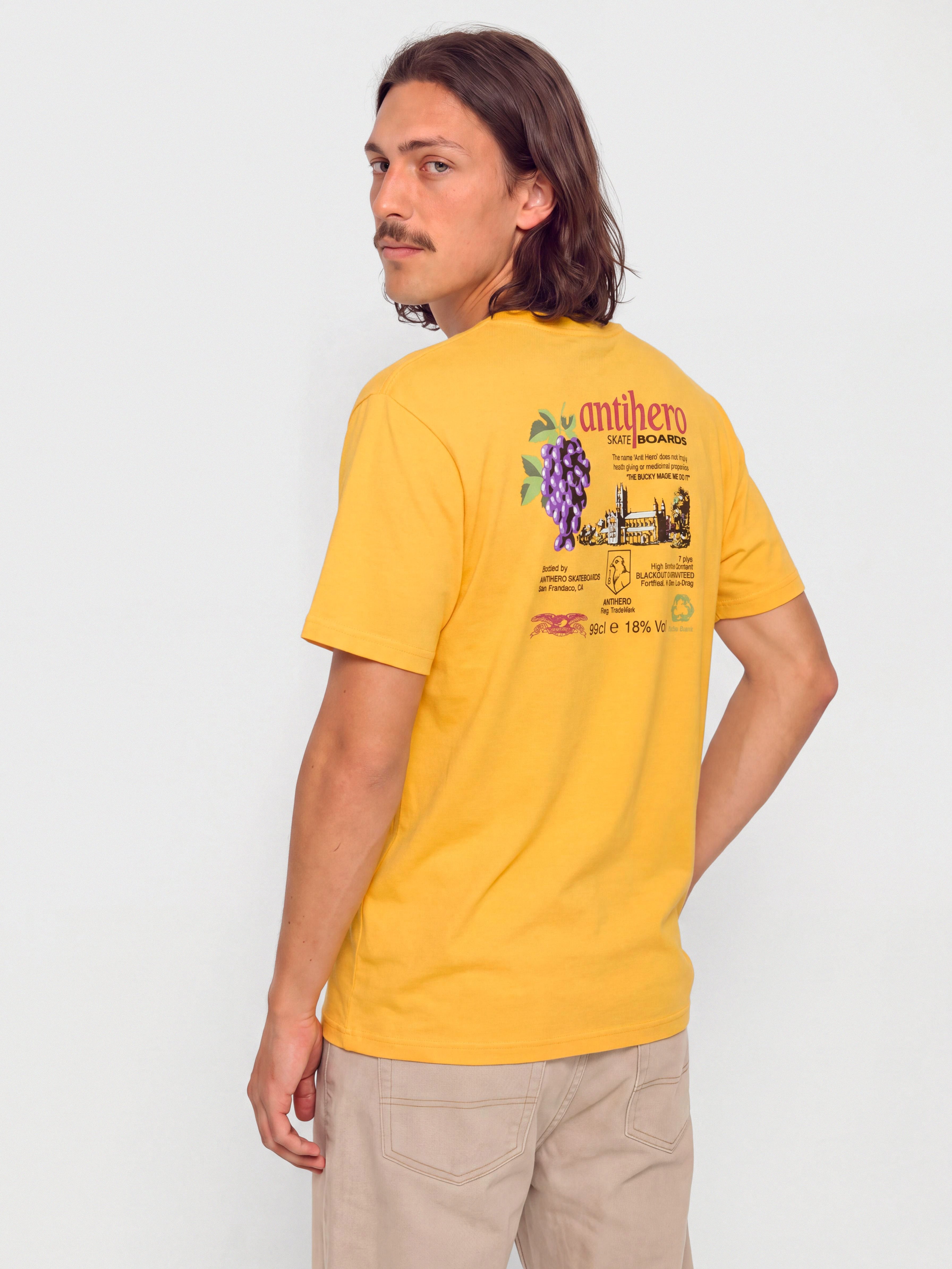 Tričko Antihero The Bucky (gold w/multi color prints)