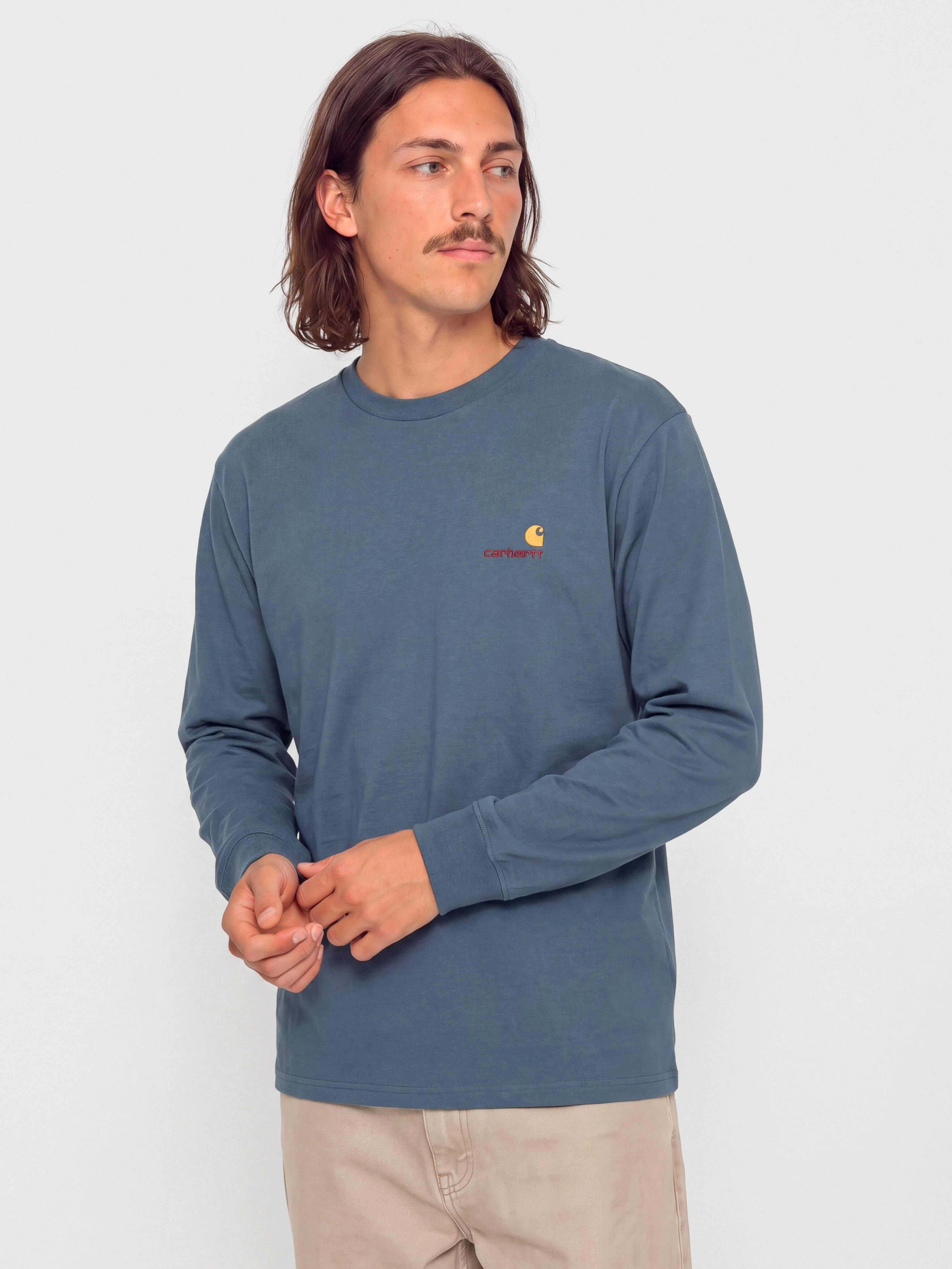 Triko Carhartt WIP American Script (office blue)