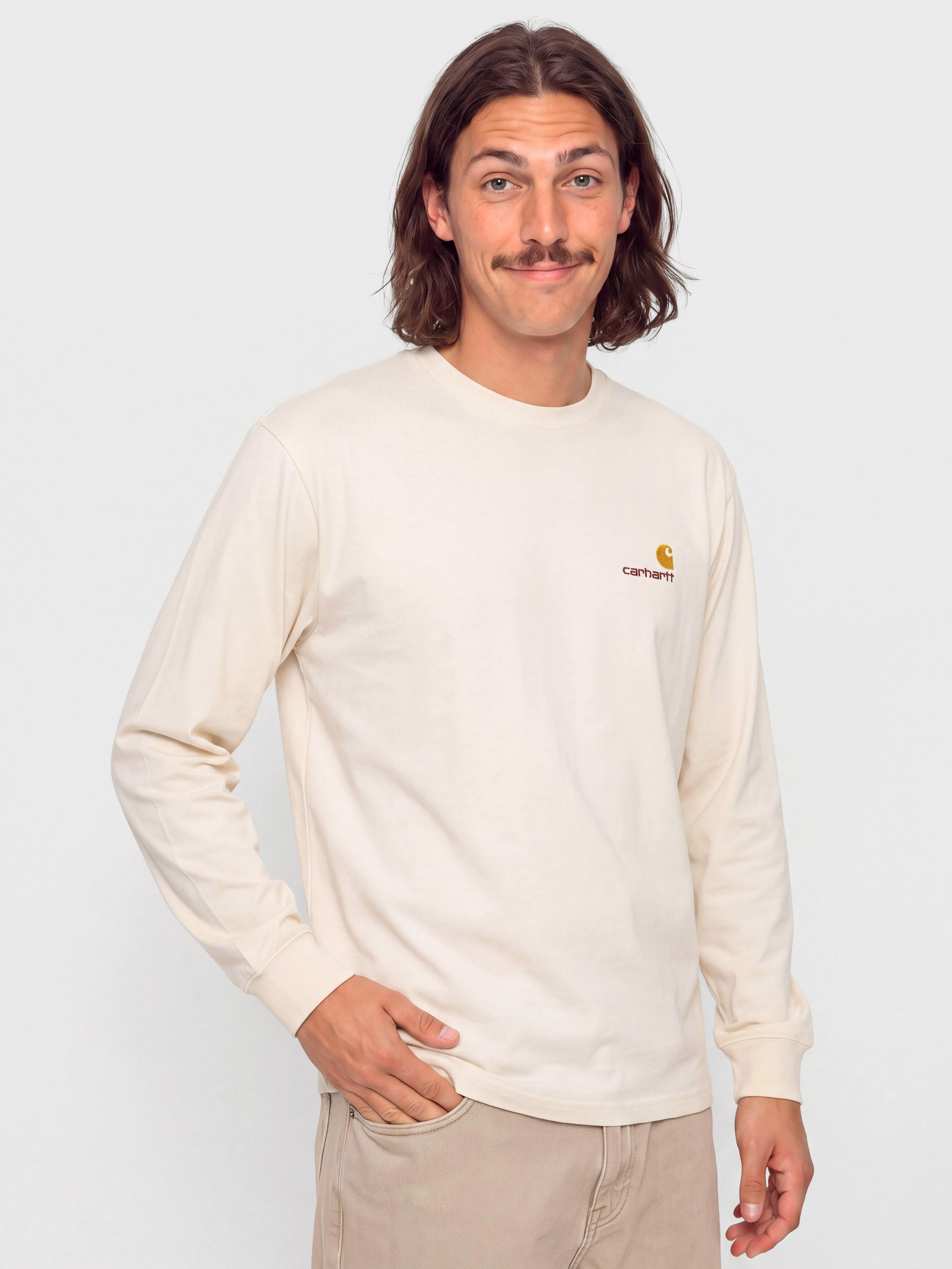Triko Carhartt WIP American Script (natural)