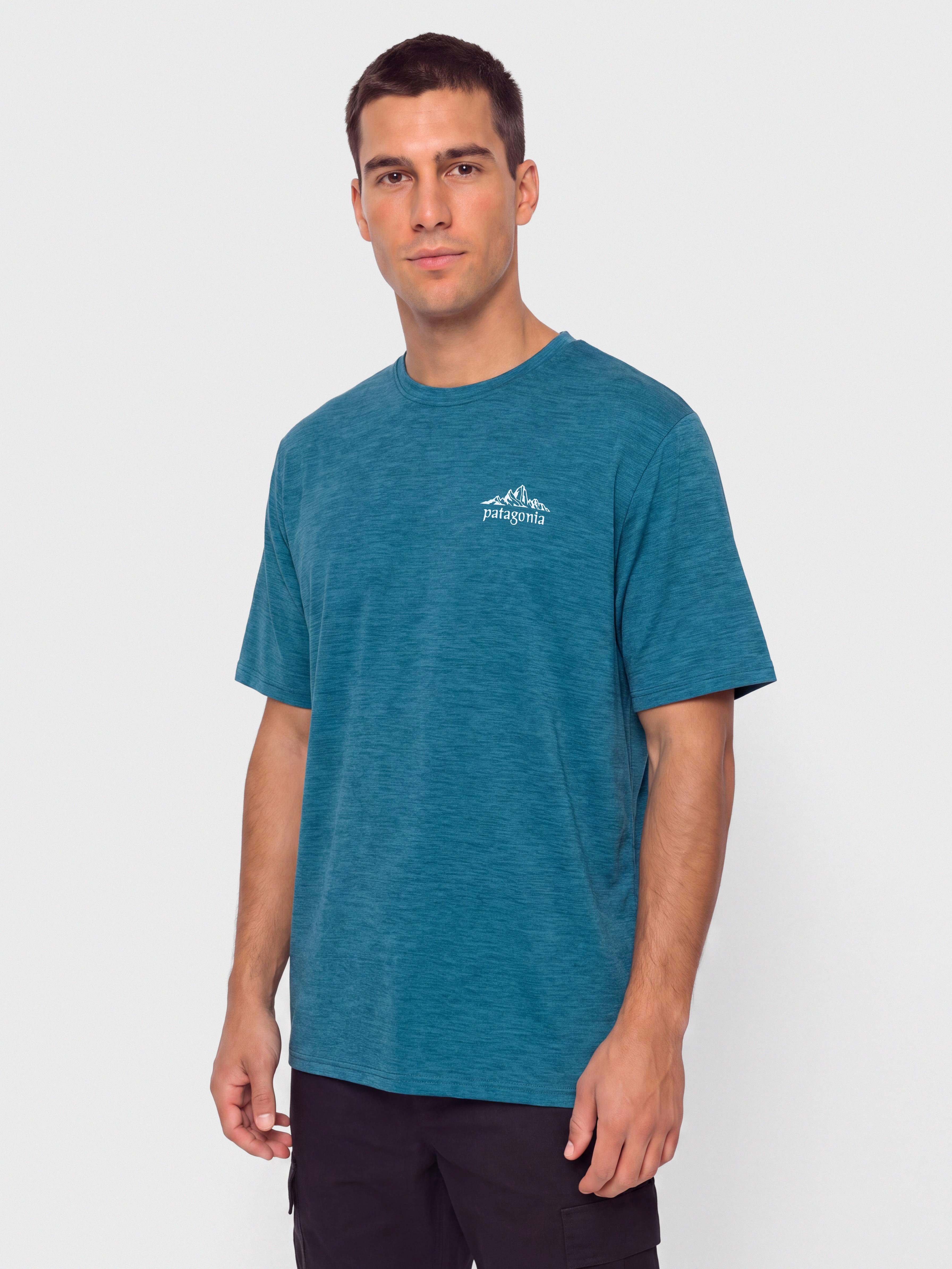 Tričko Patagonia Cap Cool Daily Cloud Crag (glacial blue light glacial blue x dye)
