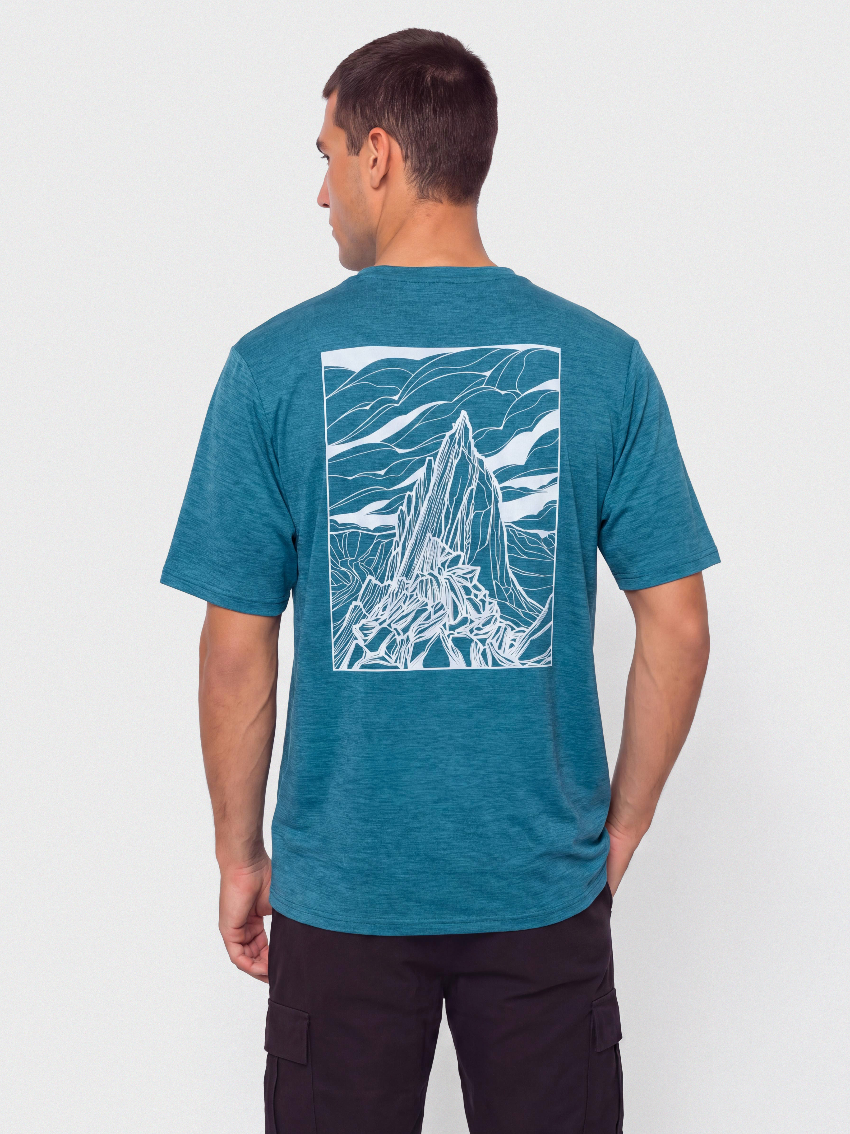 Tričko Patagonia Cap Cool Daily Cloud Crag (glacial blue light glacial blue x dye)