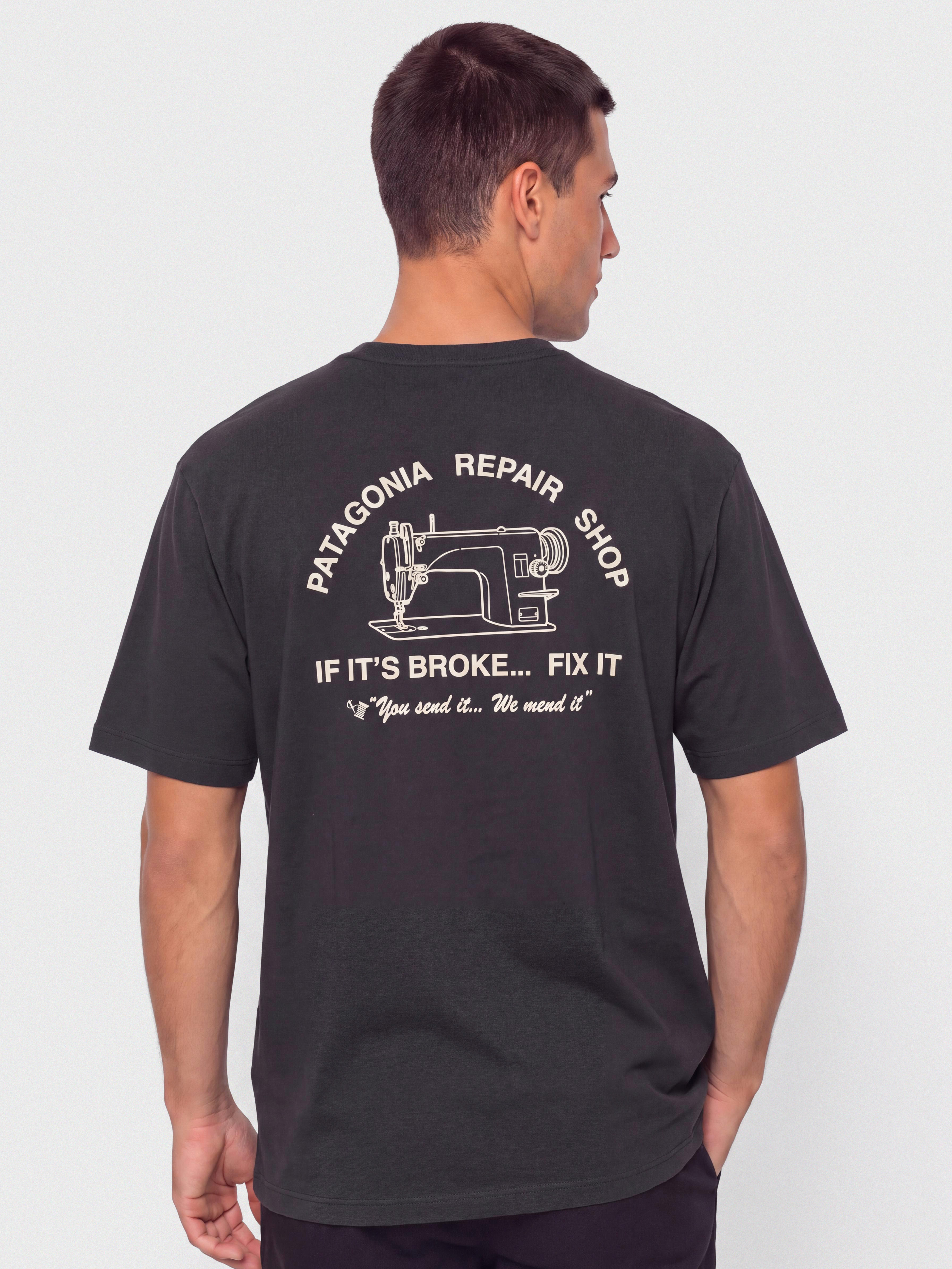 Tričko Patagonia Repair Shop (ink black)