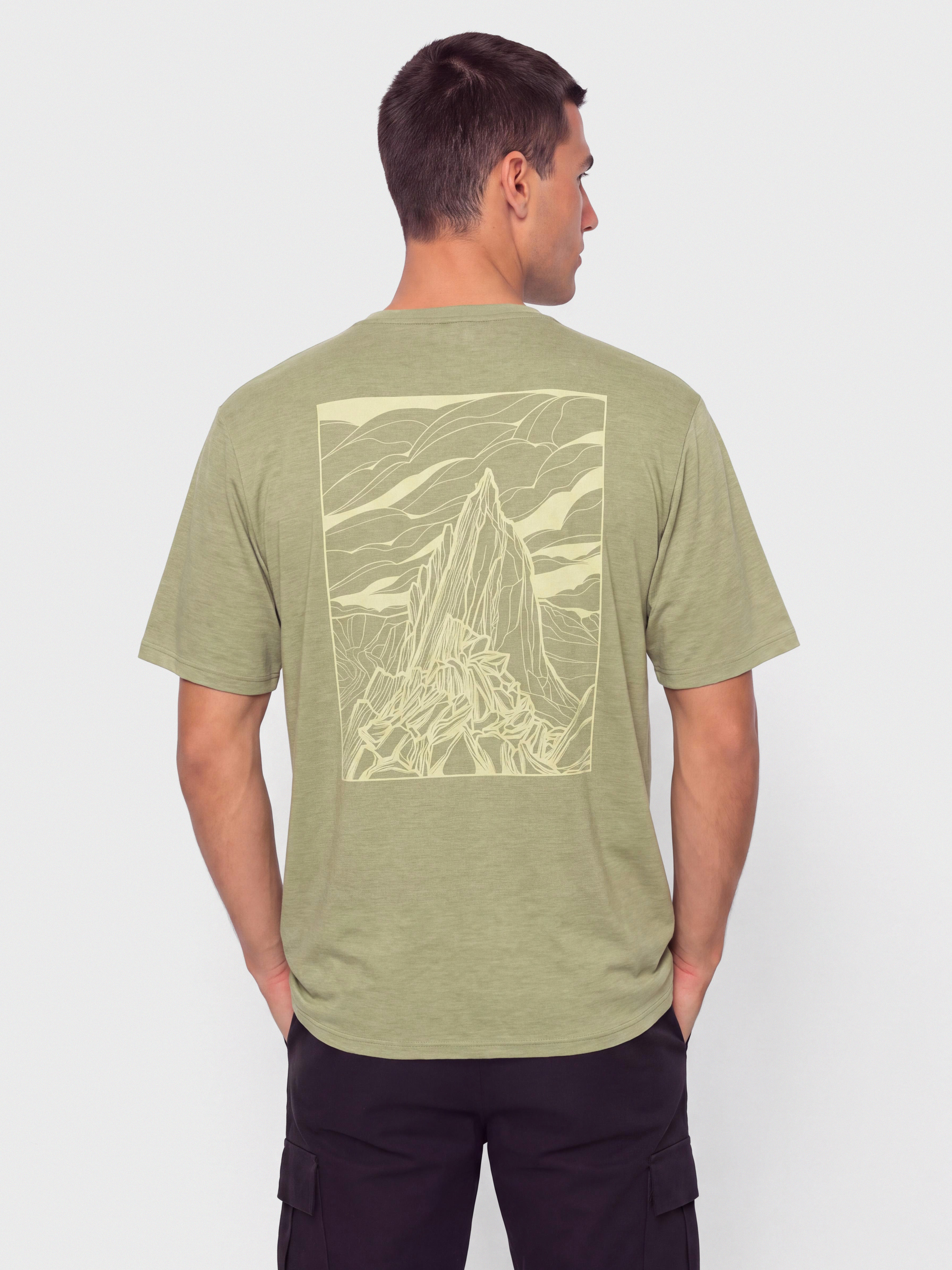 Tričko Patagonia Cap Cool Daily Cloud Crag (gumtree green light gumtree green x dye)