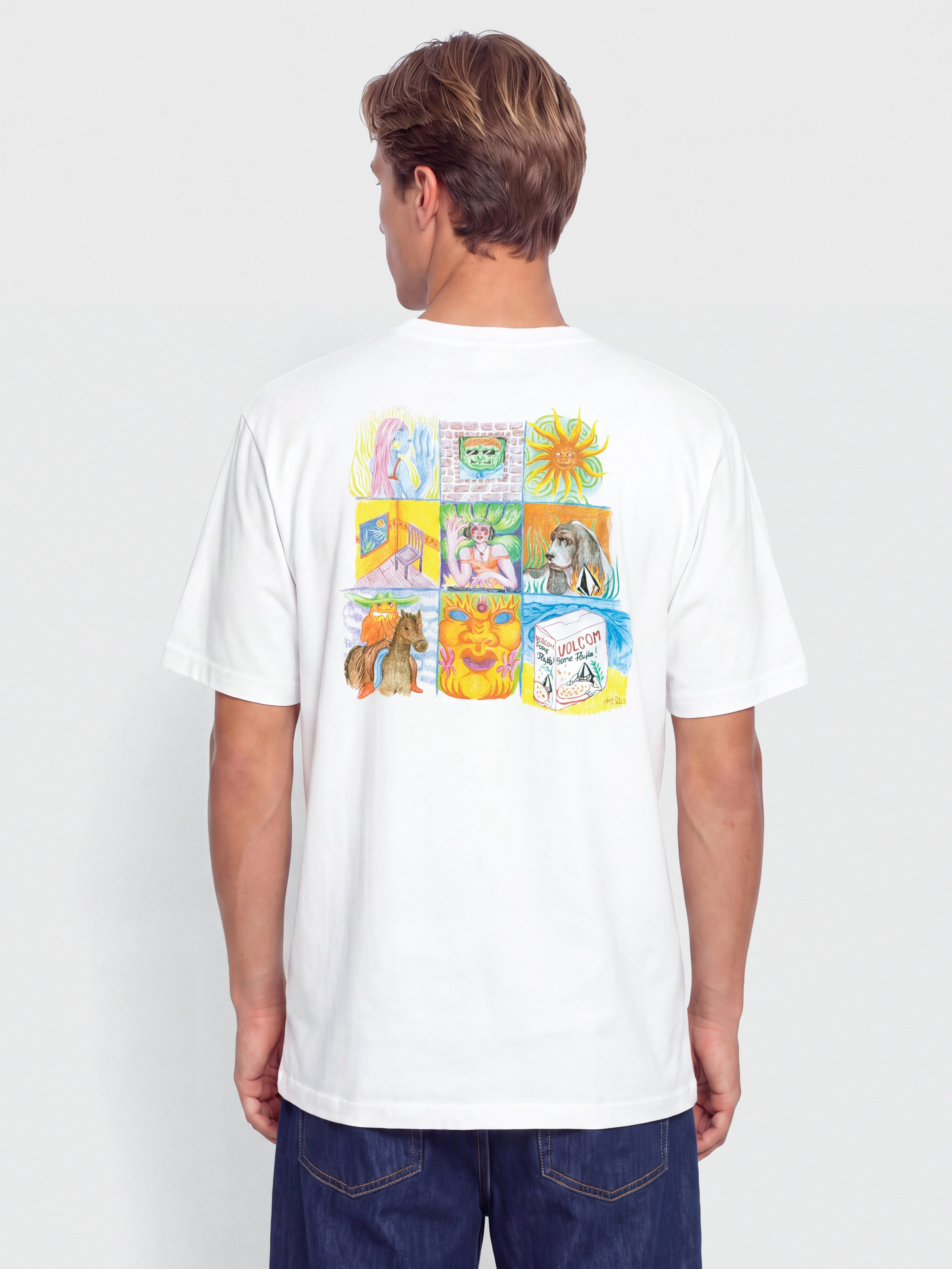 Tričko Volcom Double Fantasy Lse (white)