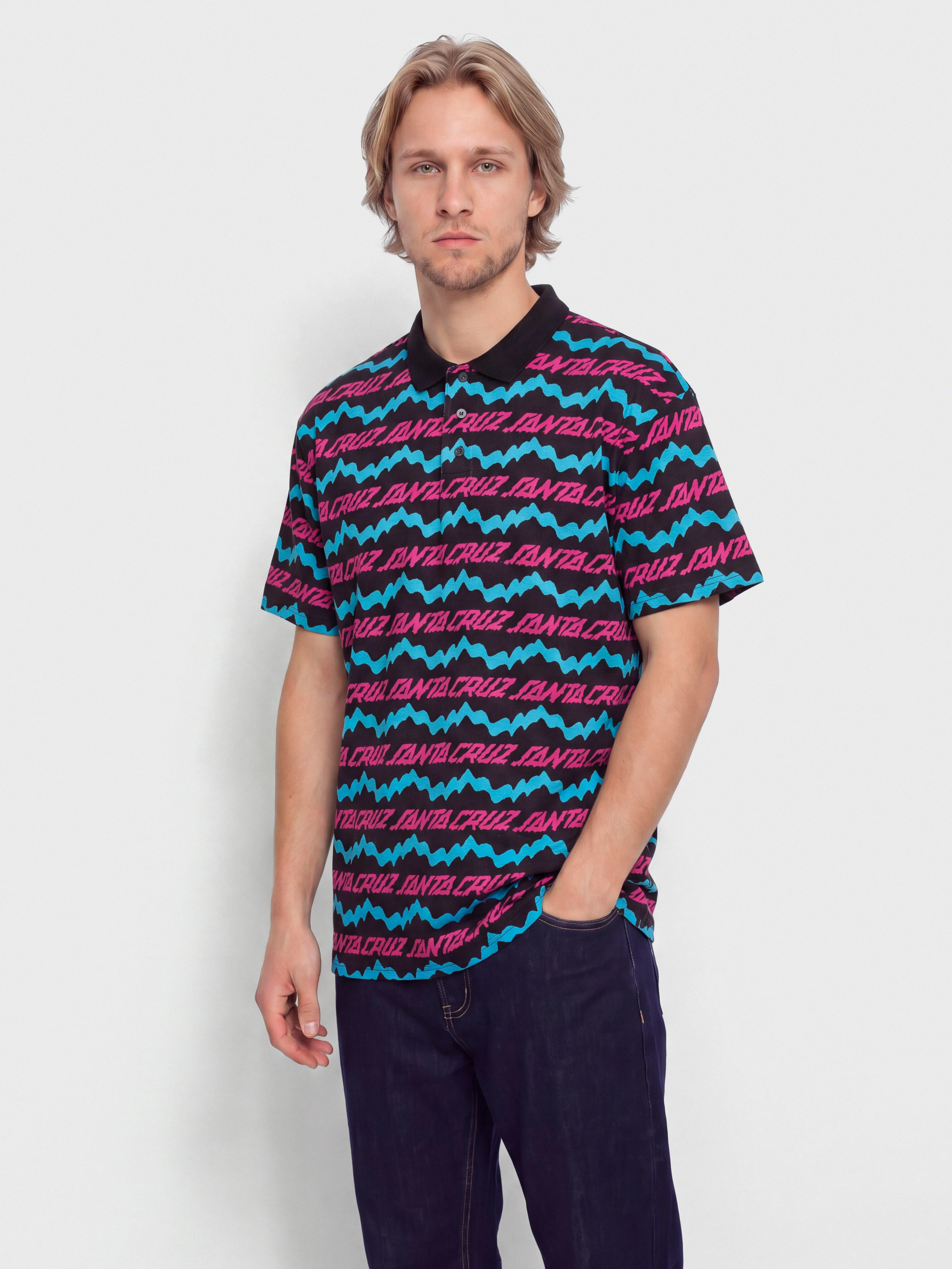 Tričko Santa Cruz Slime Drip Polo (black)