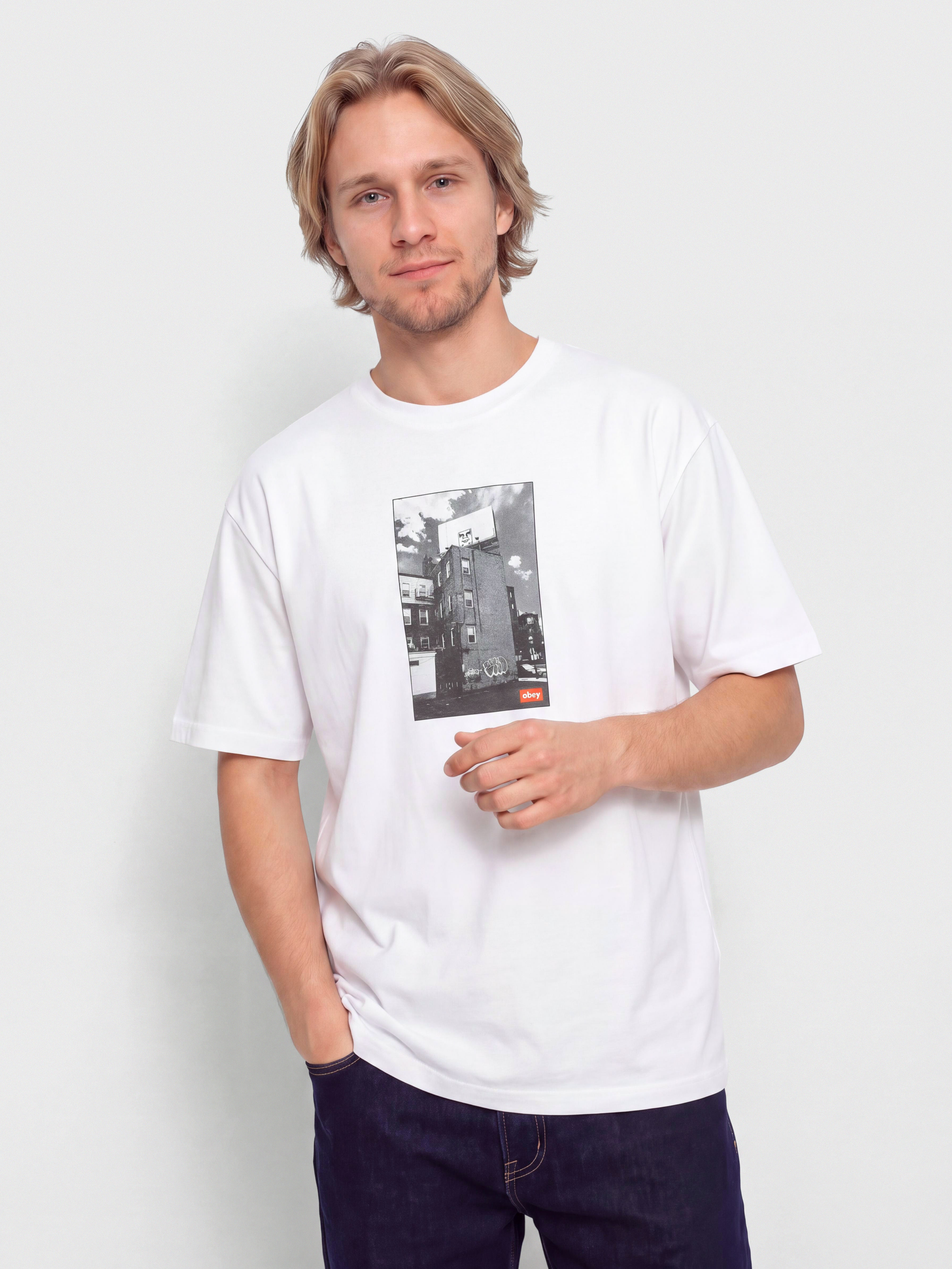 Triu010dko OBEY Boston Billboard (white)
