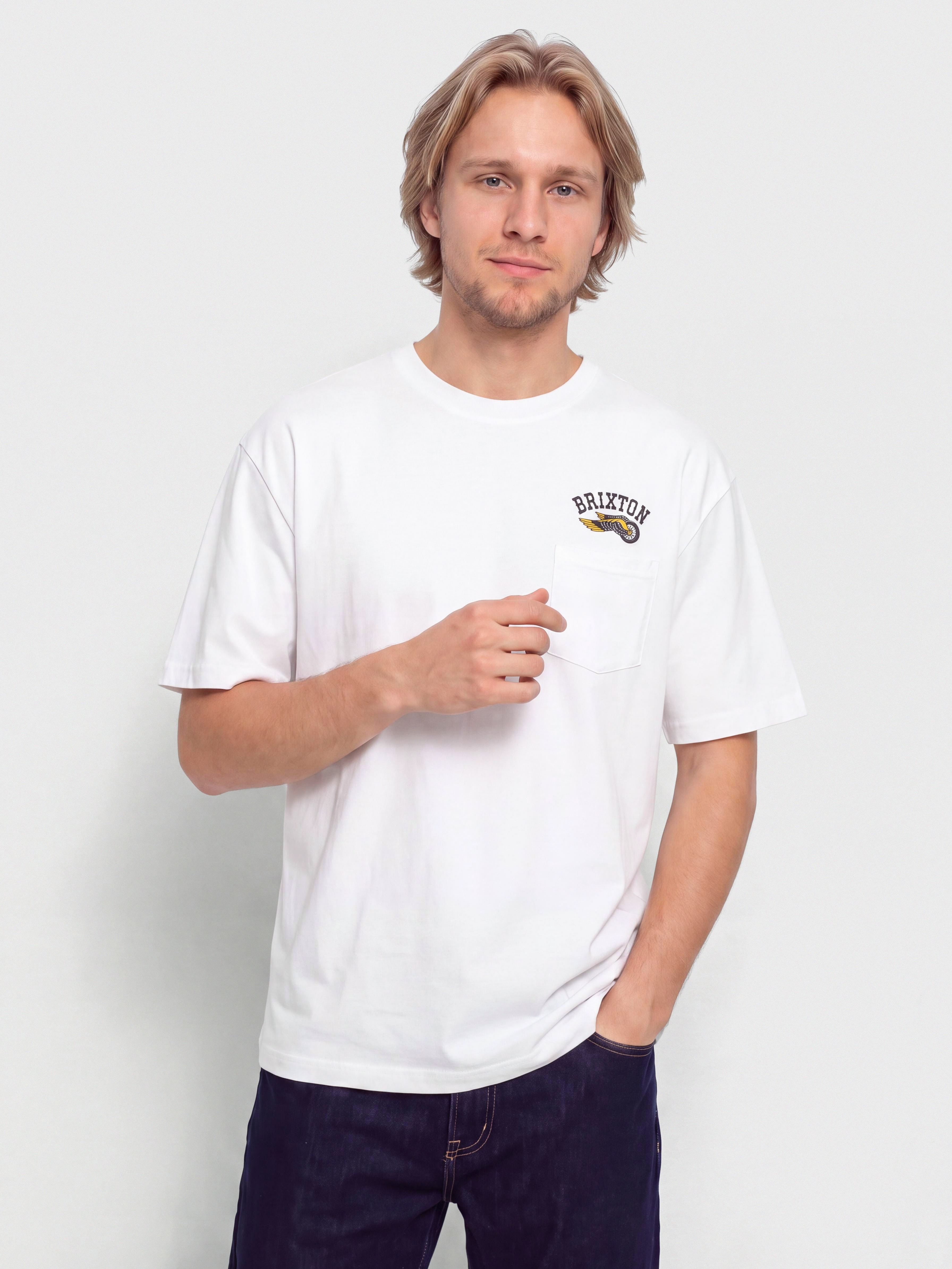 Tričko Brixton Roller Tlrt Pkt (white)