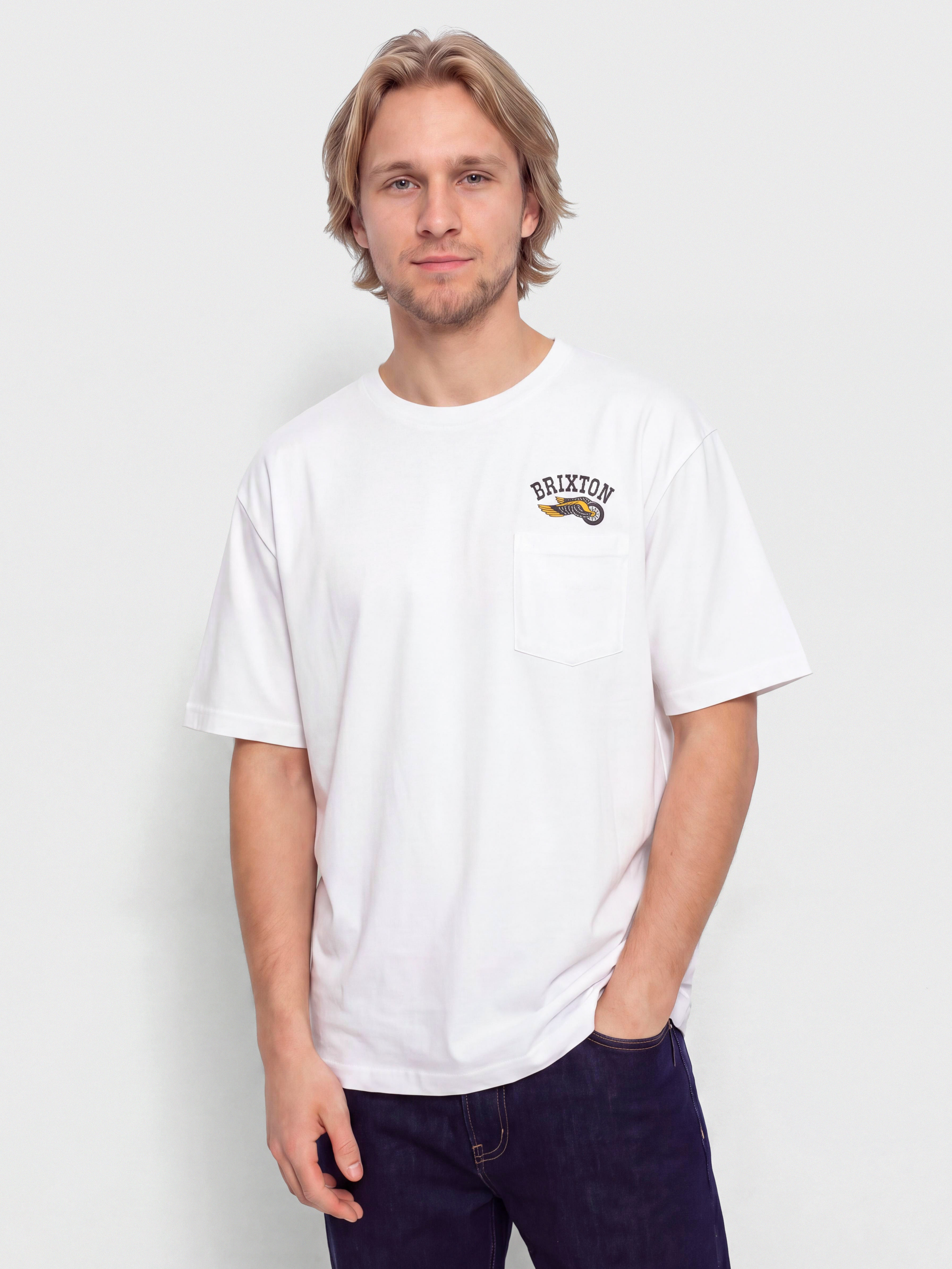 Tričko Brixton Roller Tlrt Pkt (white)