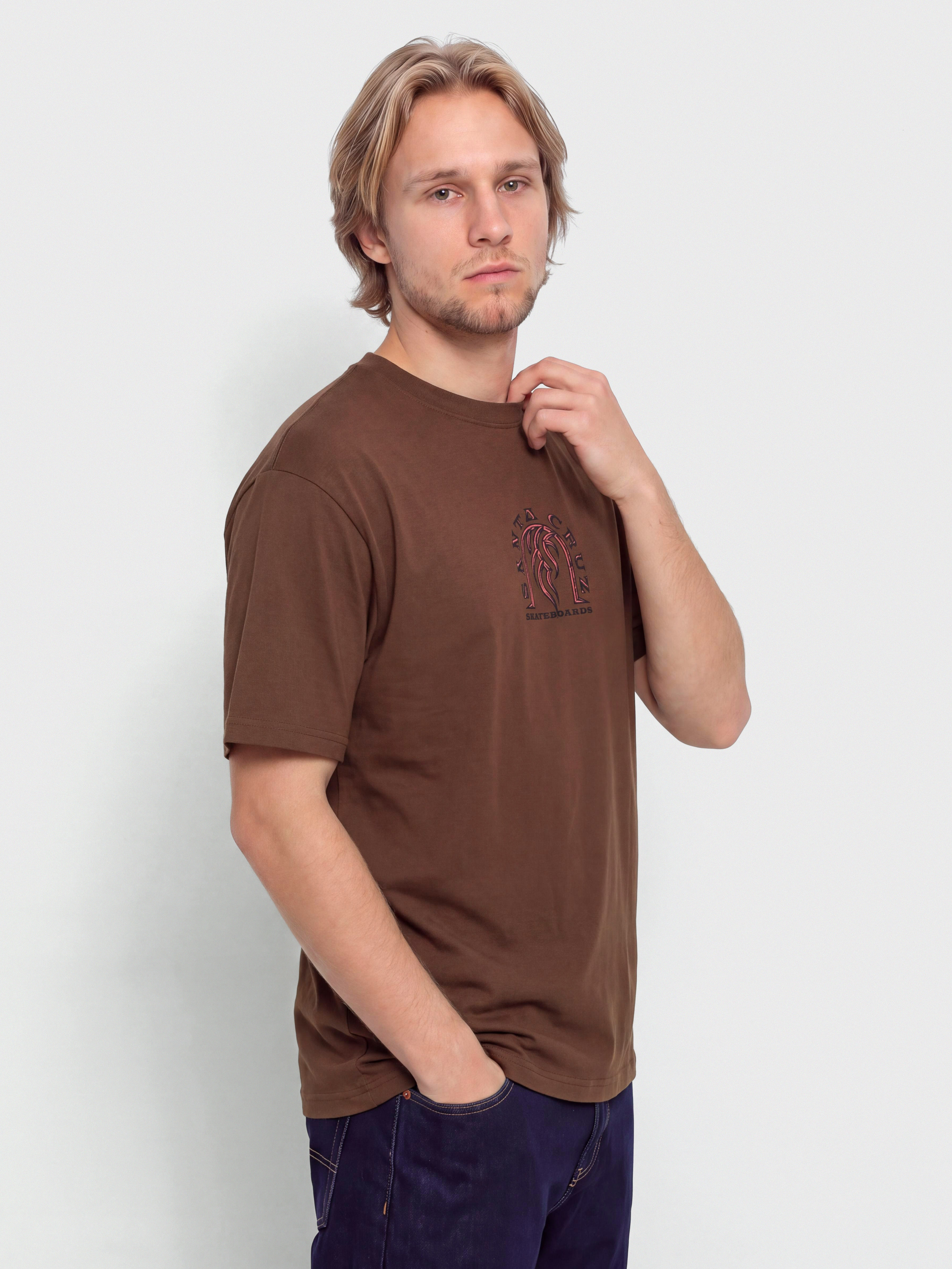 Tričko Santa Cruz Dressen Tribal Arch Front (coffee)