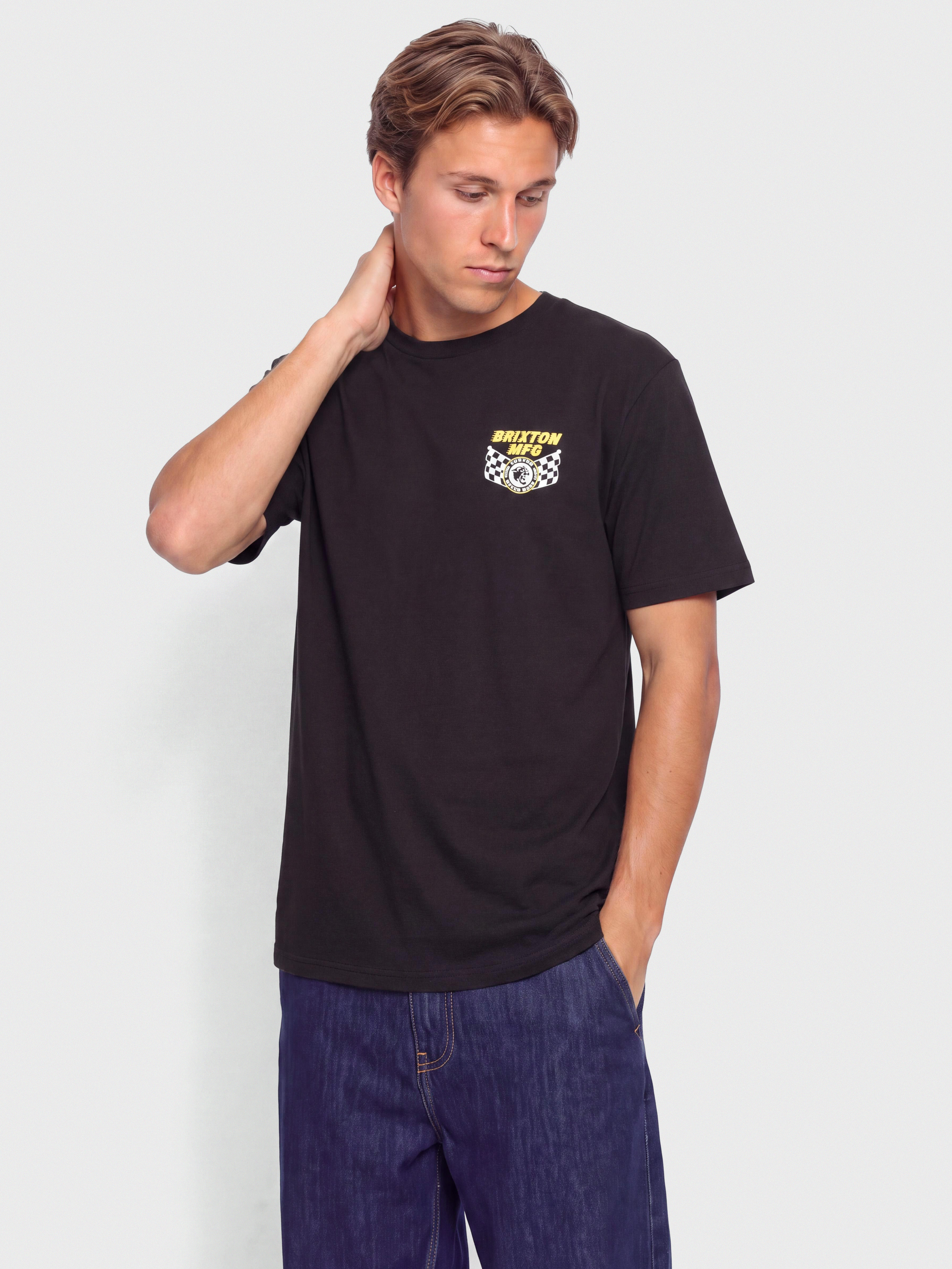 Tričko Brixton Dunbar Stt (black)