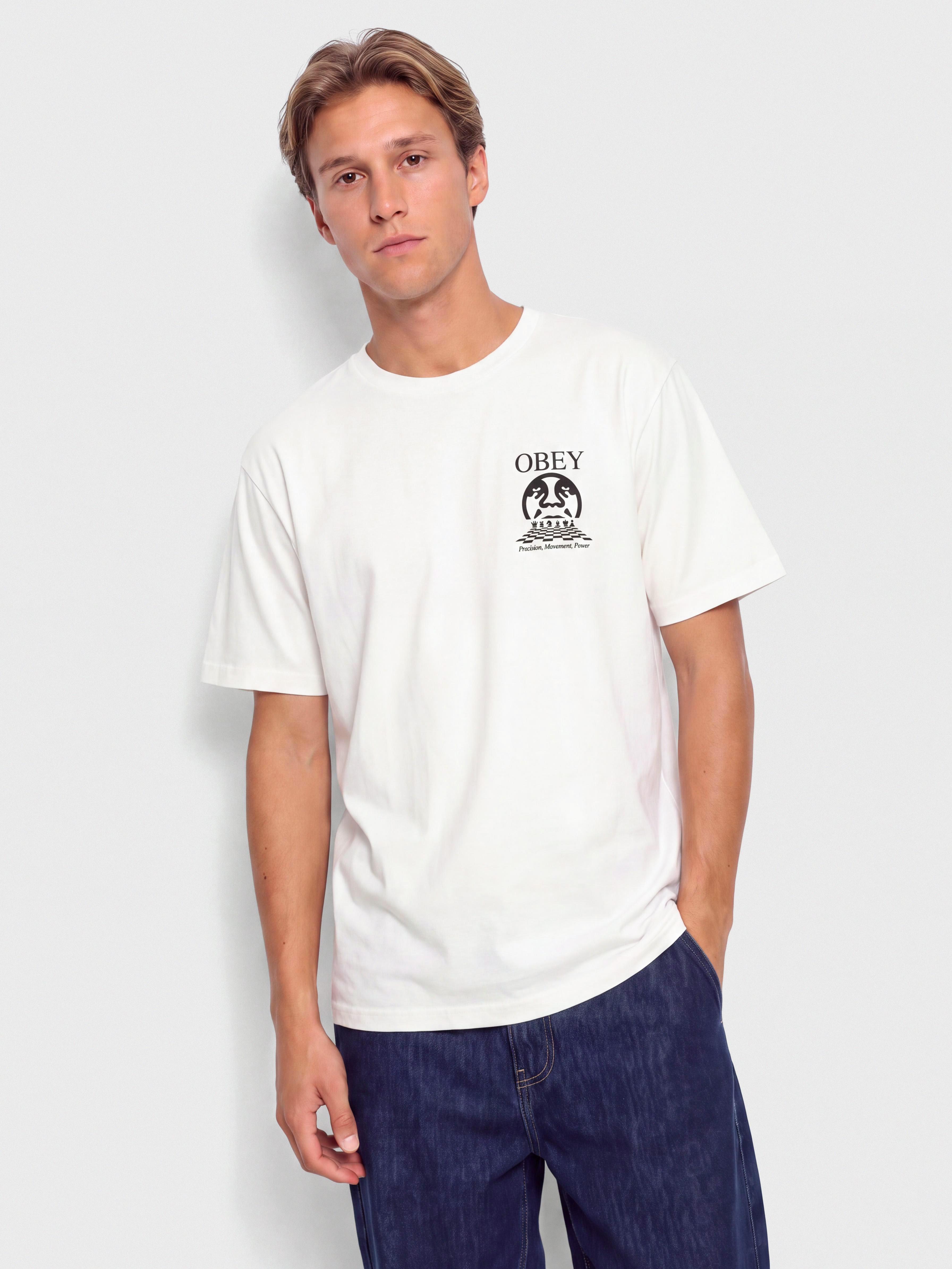 Tričko OBEY Obey Precision (pigment vintage white)