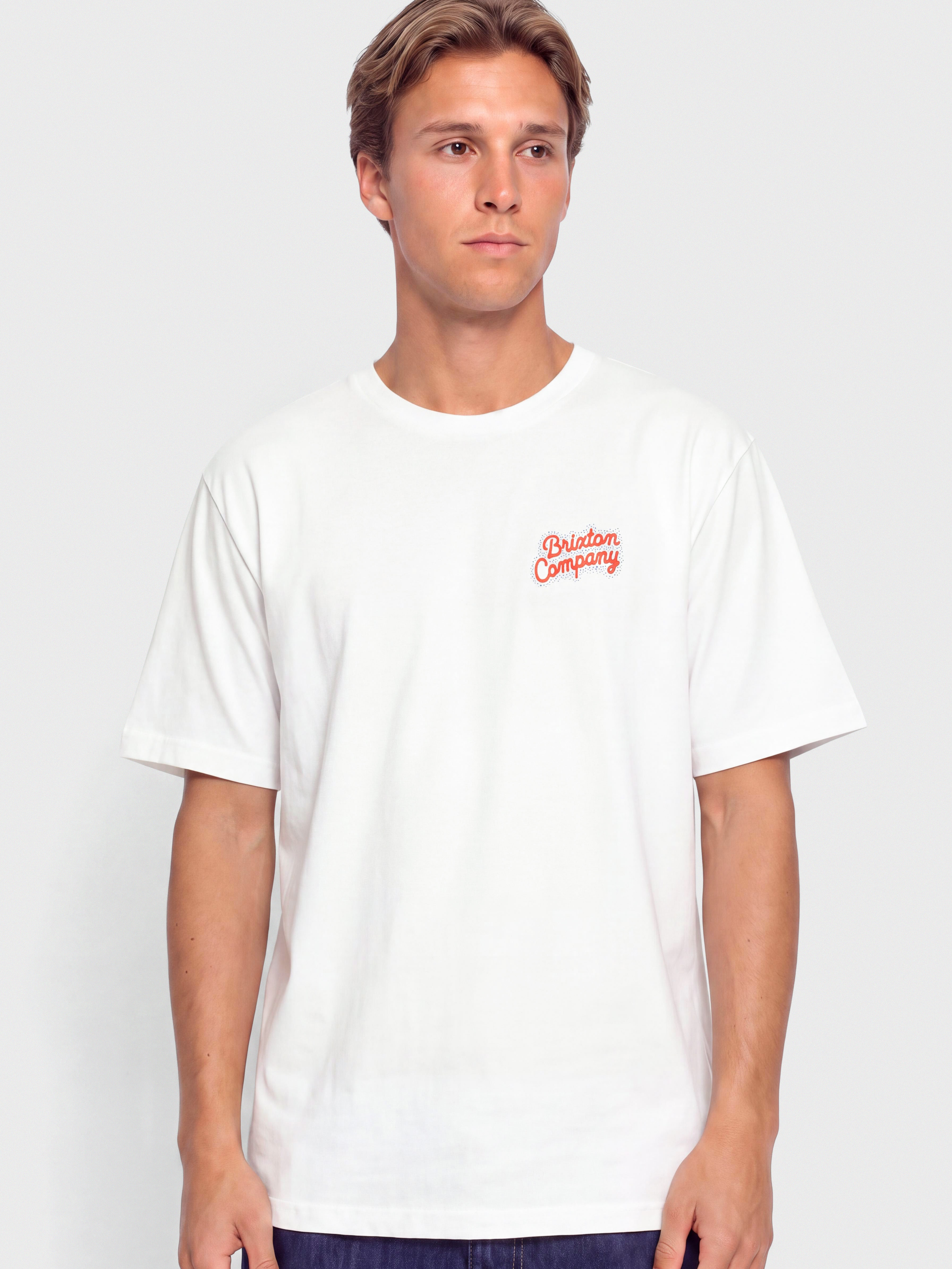 Tričko Brixton Stay While Std (white)