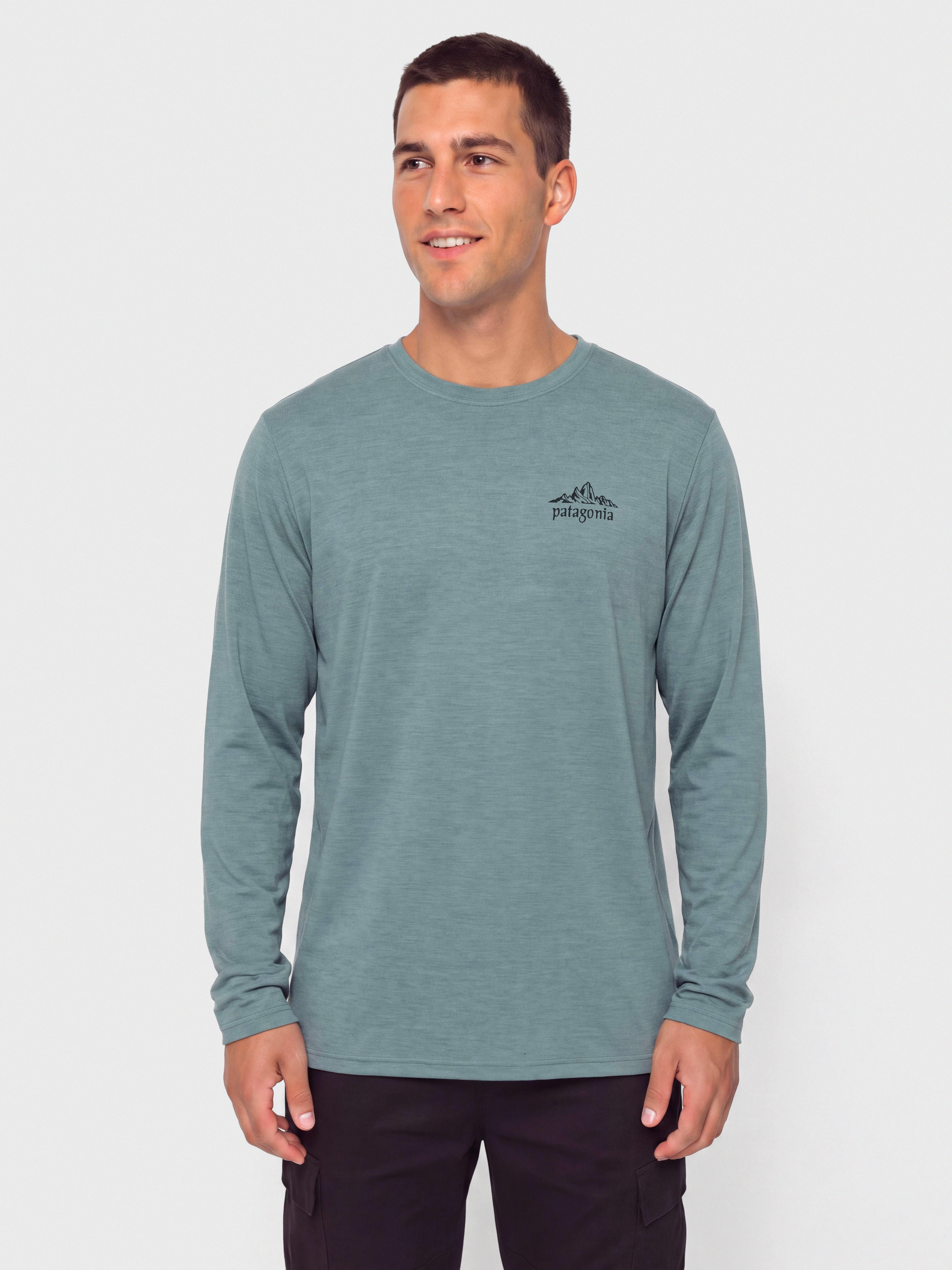 Triko Patagonia Capilene Cool Cloud Crag (blue sage/light blue sage)