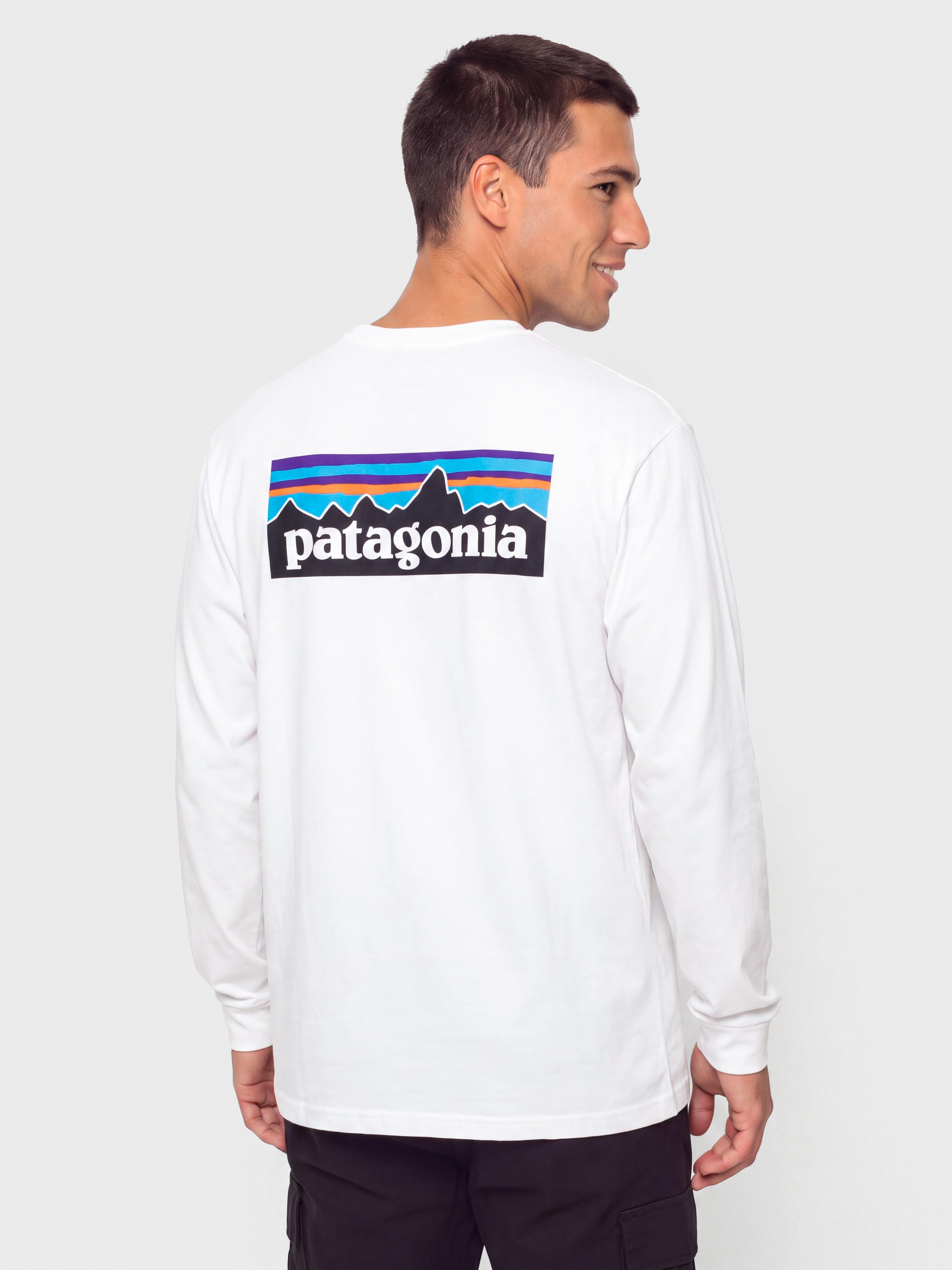 Triko Patagonia P 6 Logo Responsibili (fiber white)