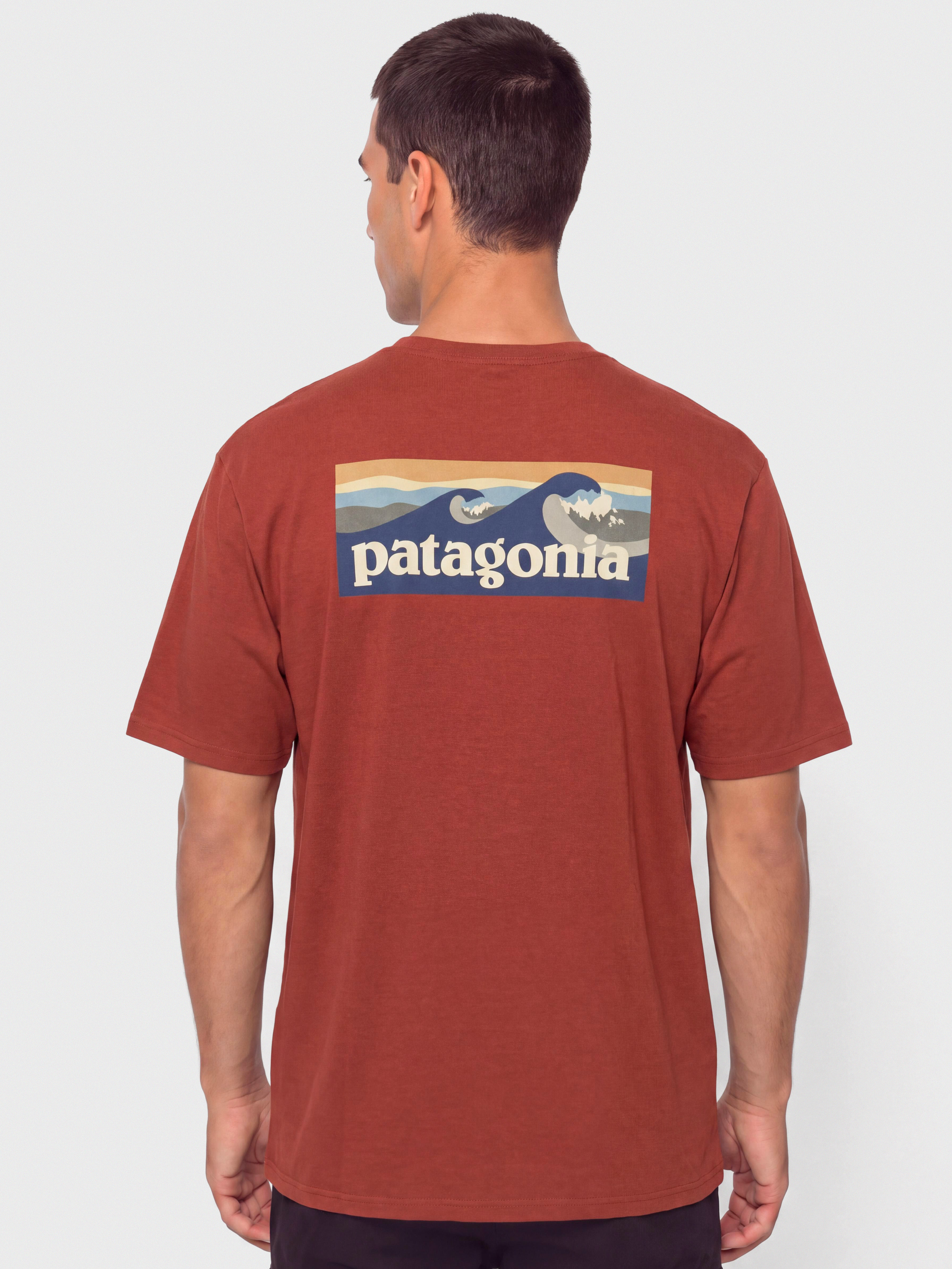 Tričko Patagonia Boardshort Logo Pocket Responsibili (rusty red)