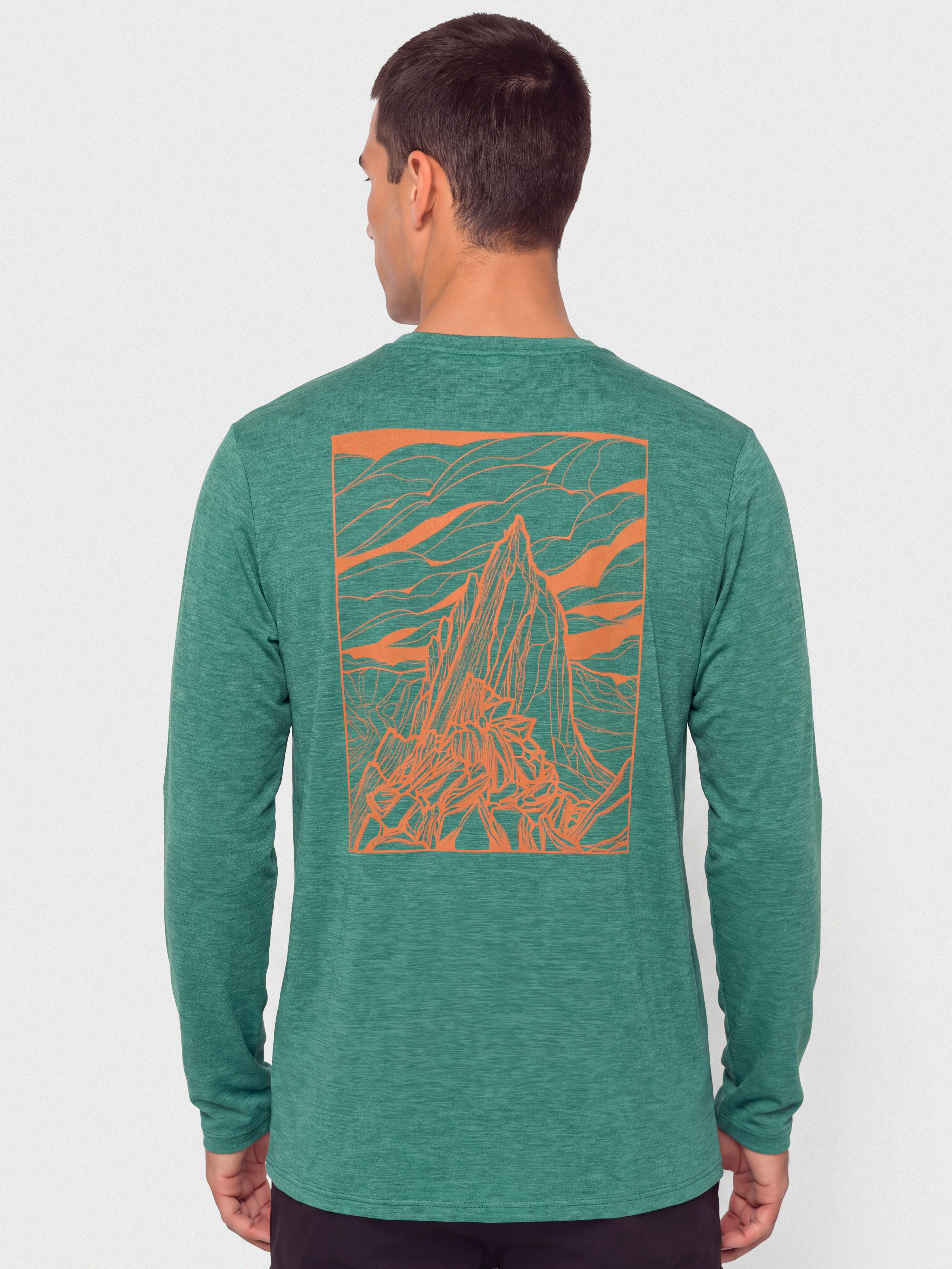 Triko Patagonia Capilene Cool Cloud Crag (gem green/light gem green)