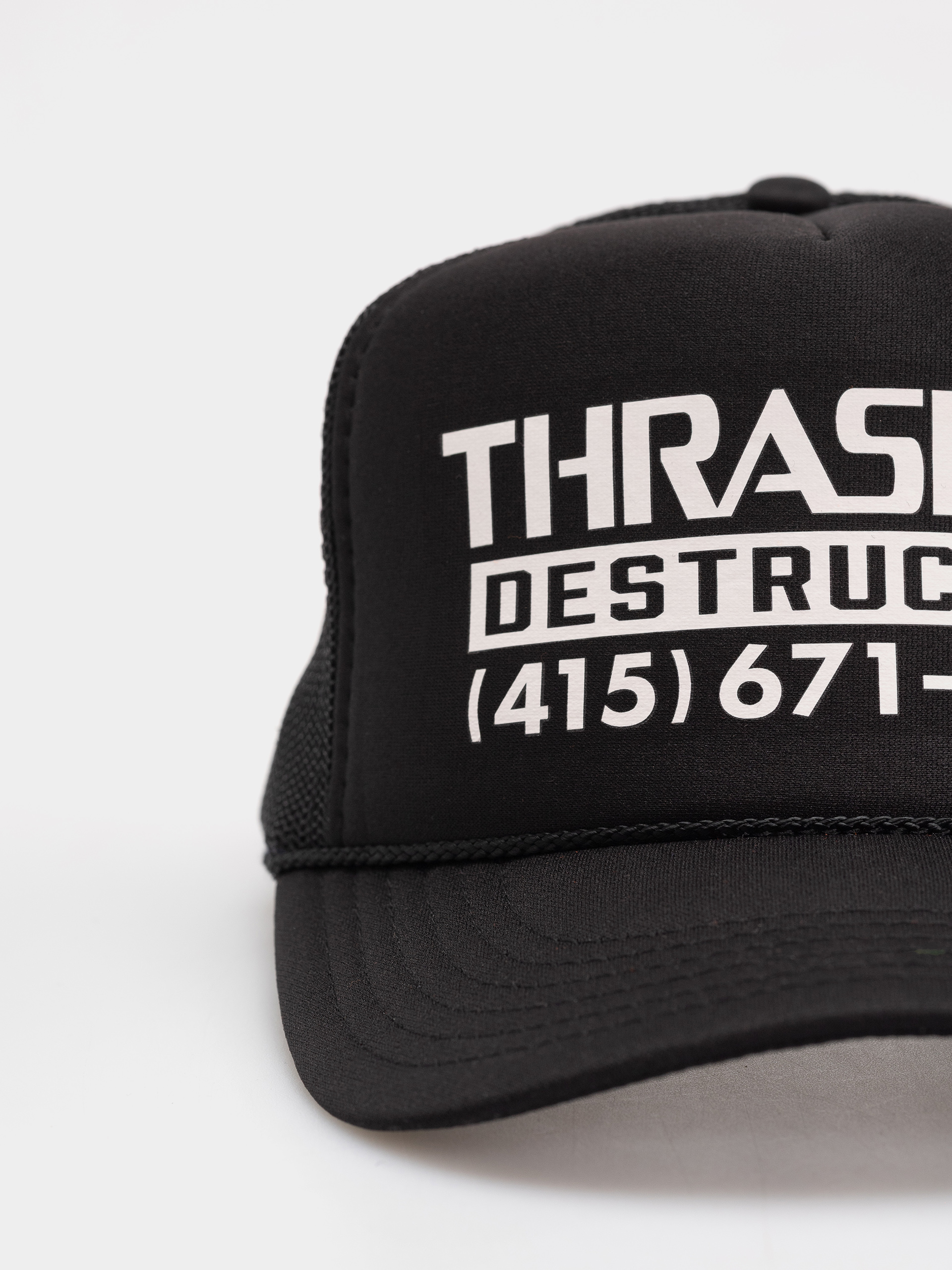 Kšiltovka  Thrasher Destruction Trucker (black/black)