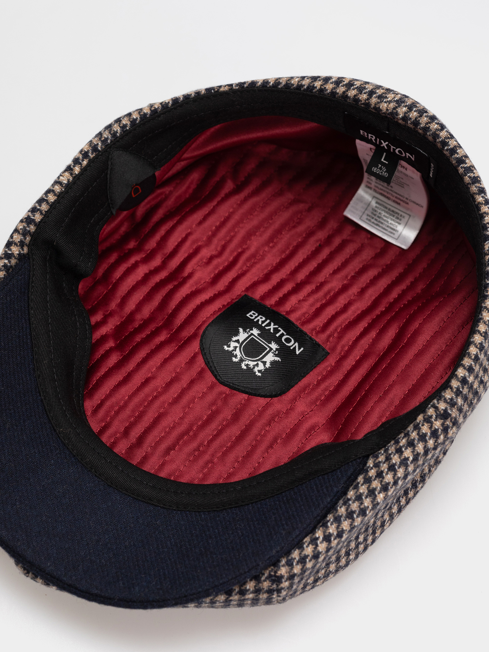 Klobouk s kšiltem Brixton Brood Snap Cap (navy/sand houndstooth)