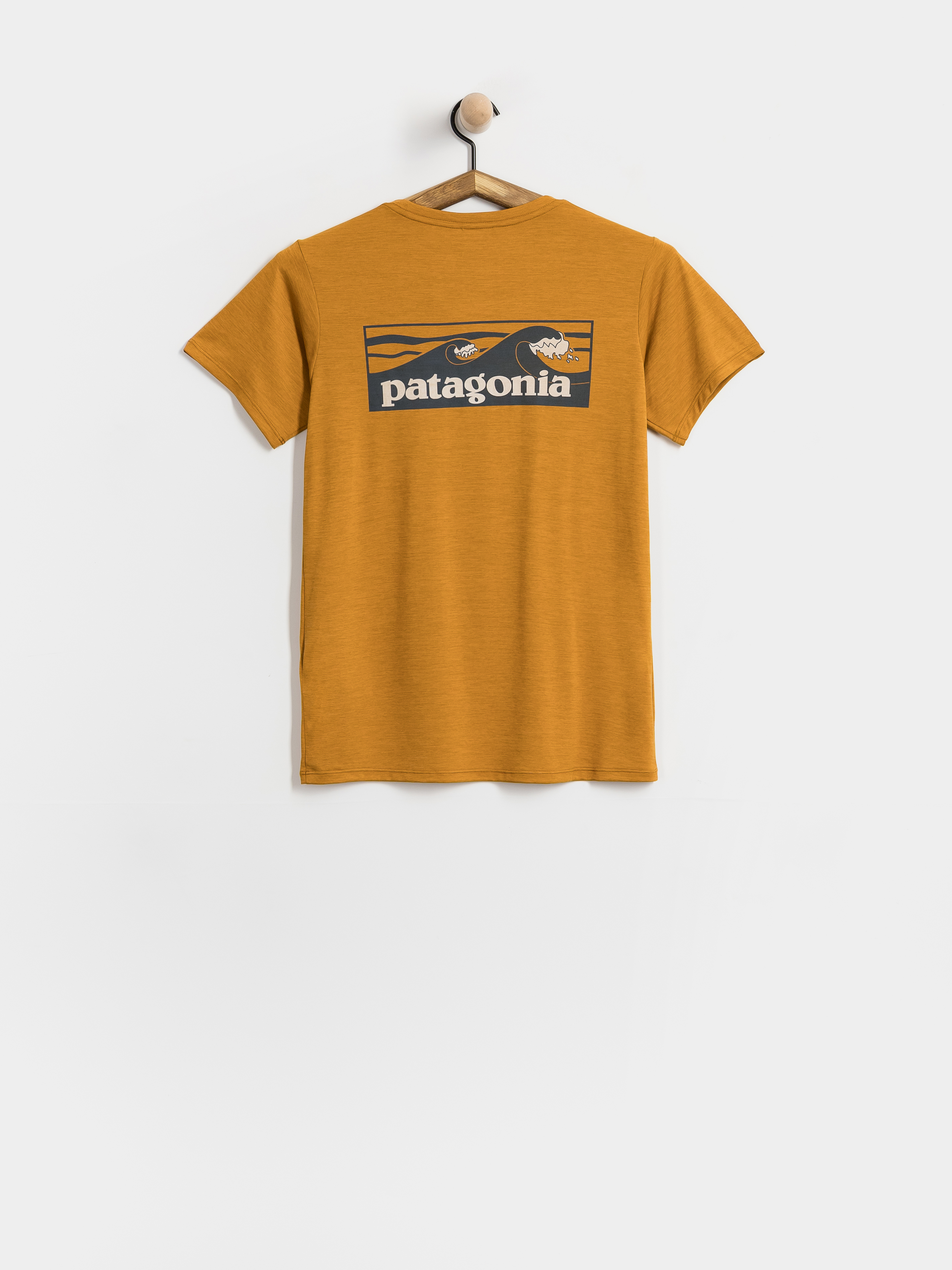 Tričko Patagonia Cap Cool Daily Boardshort Logo Wmn (cinnamon brown dark cinnamon brown x dye)