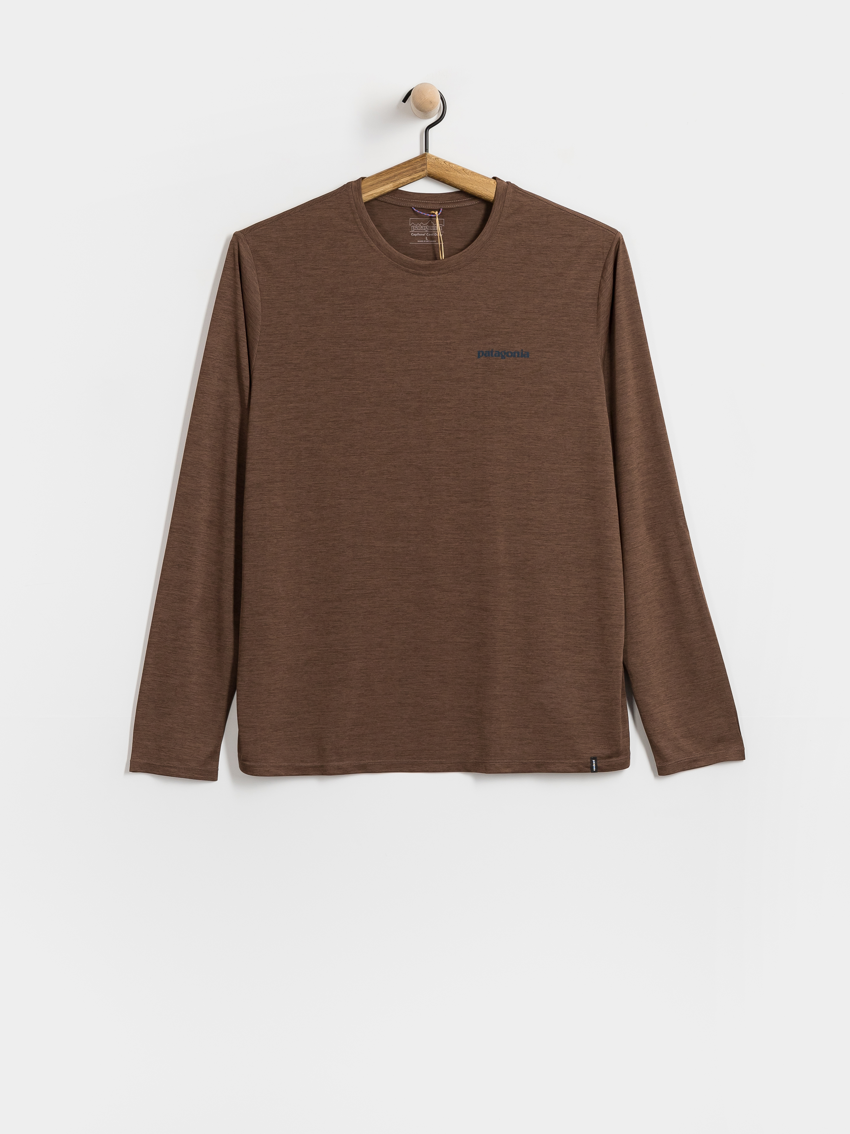 Triko Patagonia Cap Cool Daily Boardshort Logo (berm brown light berm brown x dye)