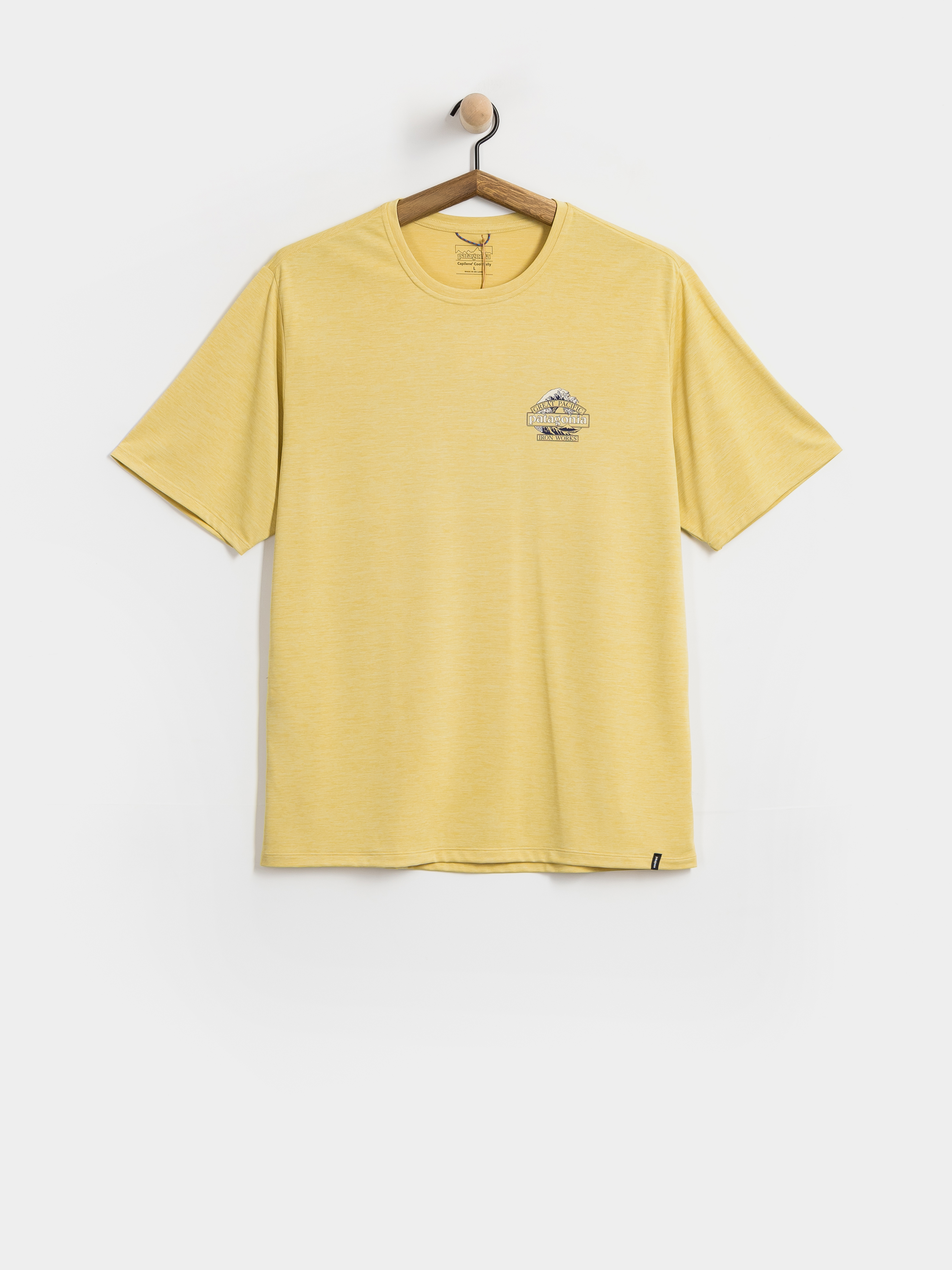 Tričko Patagonia Cap Cool Daily Great Waves (limestone yellow light limestone yellow x dye)