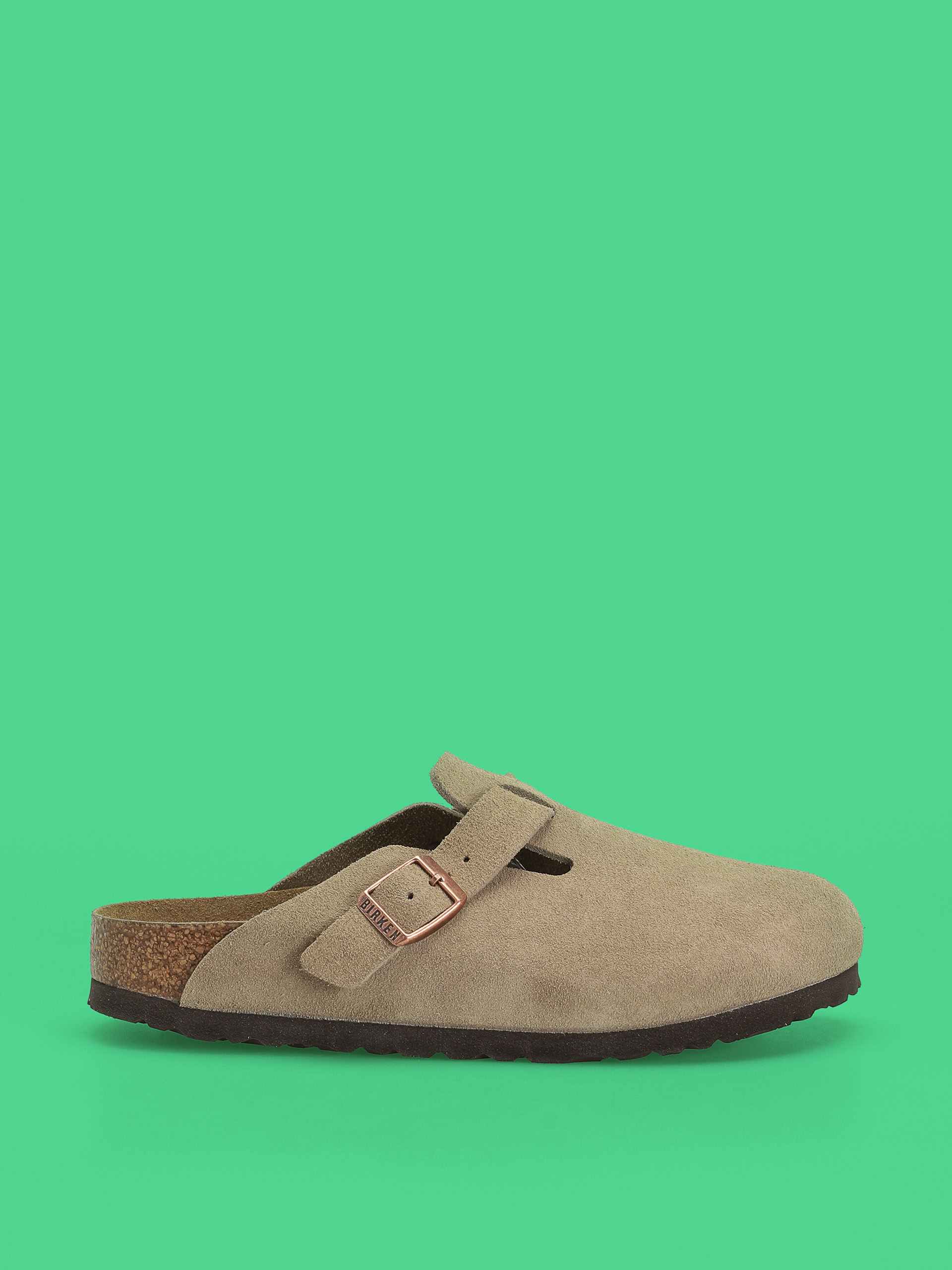 Plážovky Birkenstock Boston Soft Footbed Suede Leather Narrow