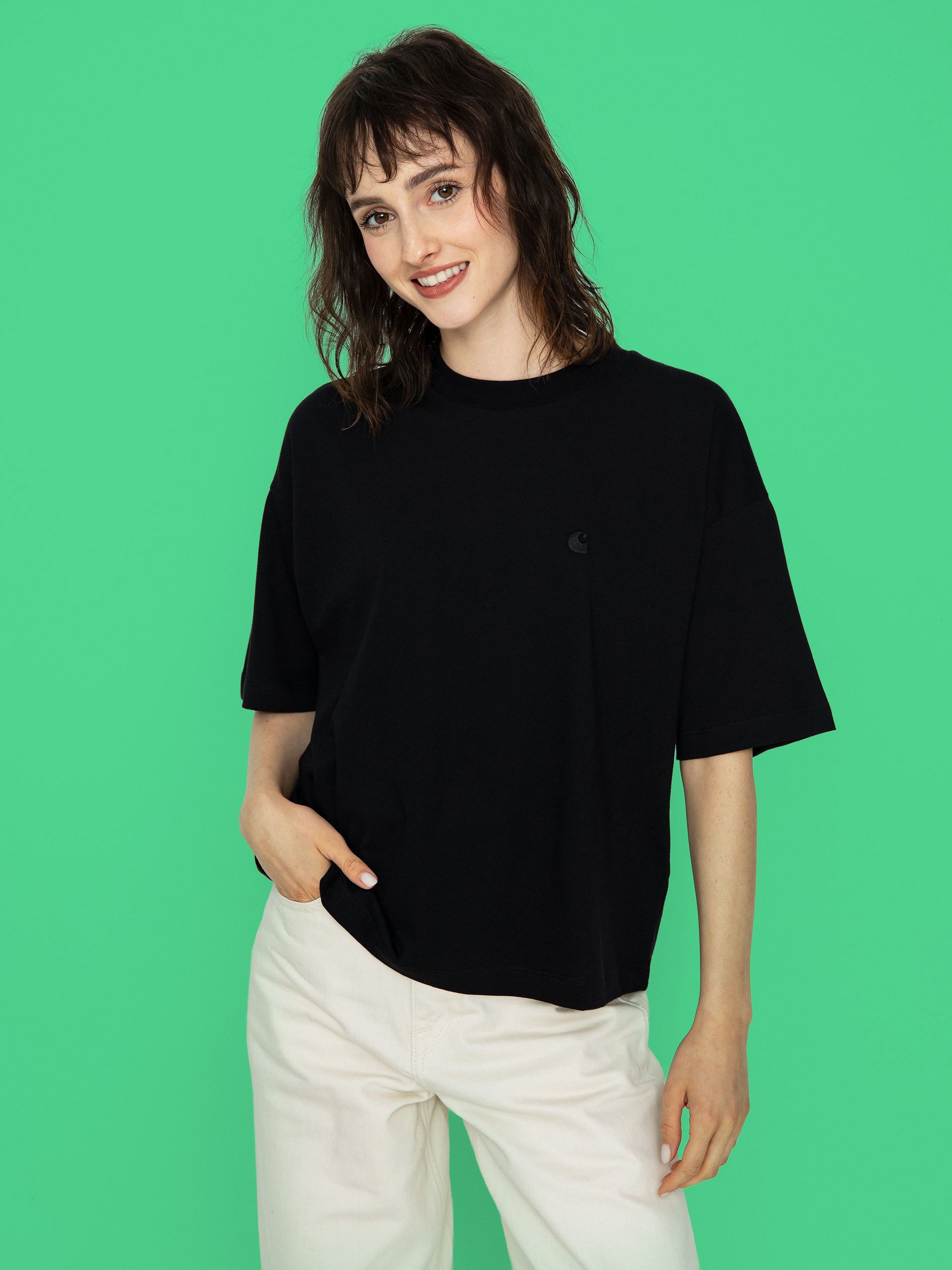 Tričko Carhartt WIP Chester Wmn (black)