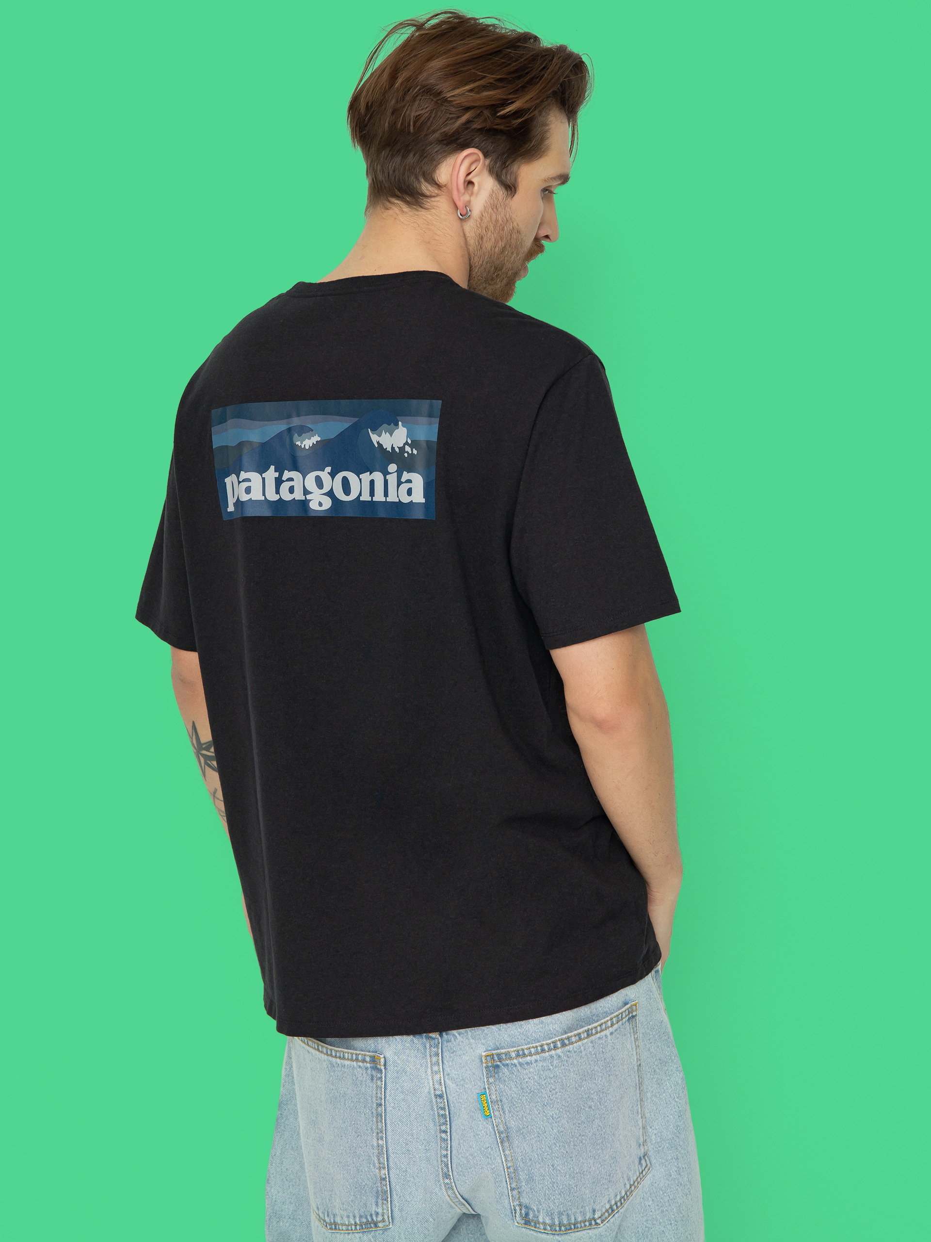 Tričko Patagonia Boardshort Logo Pocket Responsibili (ink black)