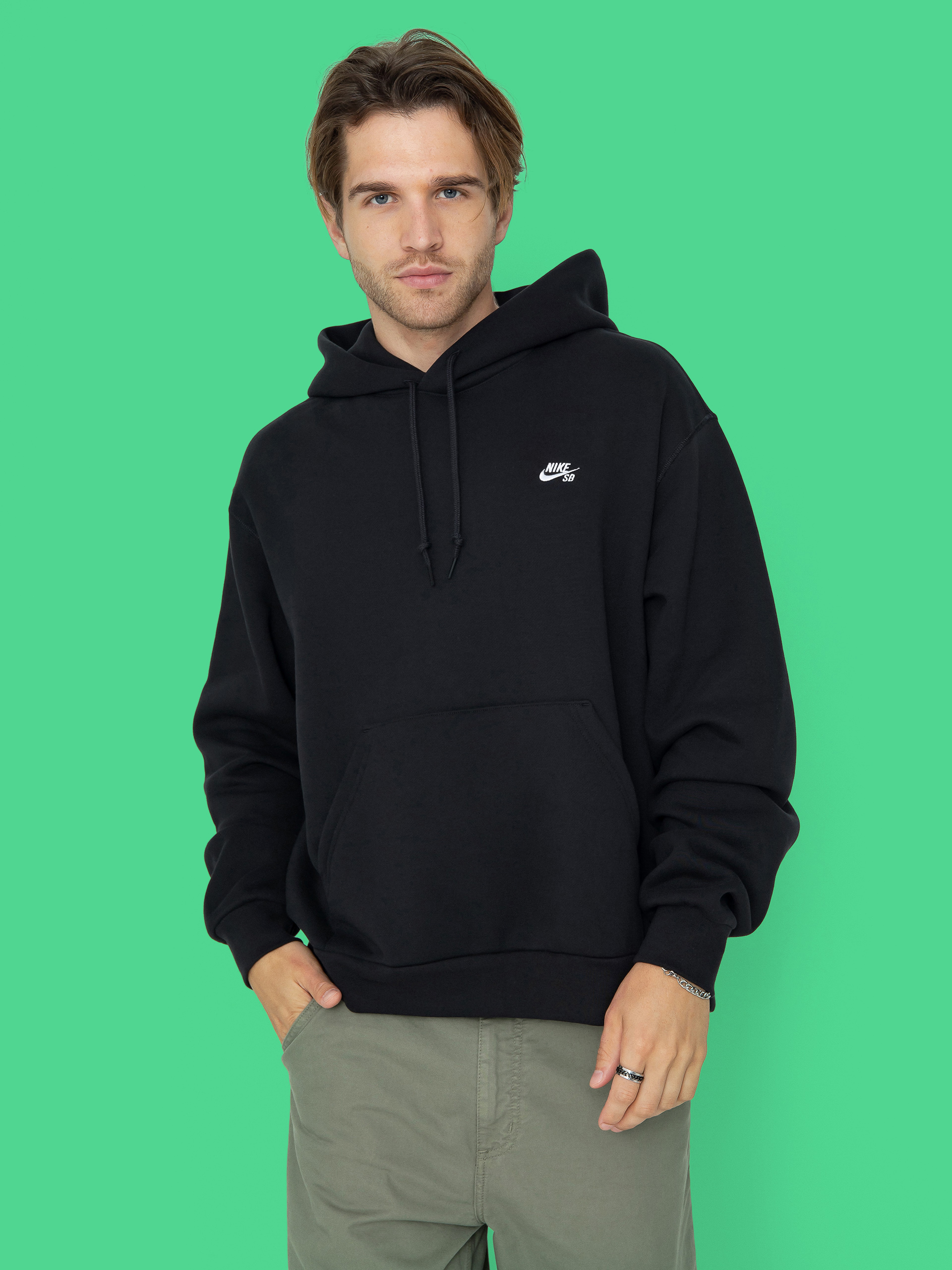 Mikina s kapucí Nike SB Essential Logo HD (black/white)