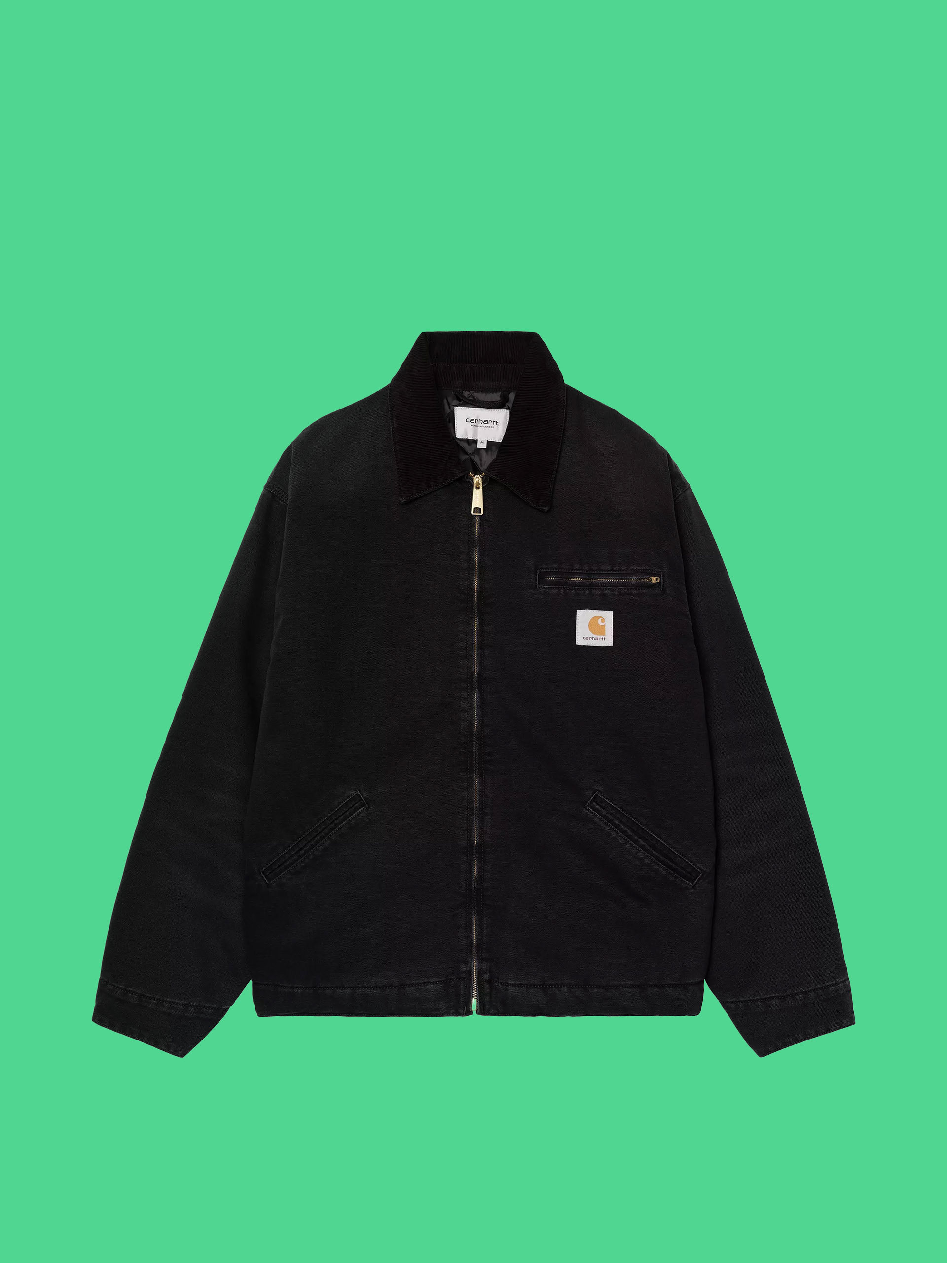 Bunda Carhartt WIP OG Detroit (black/black/stone canvas)