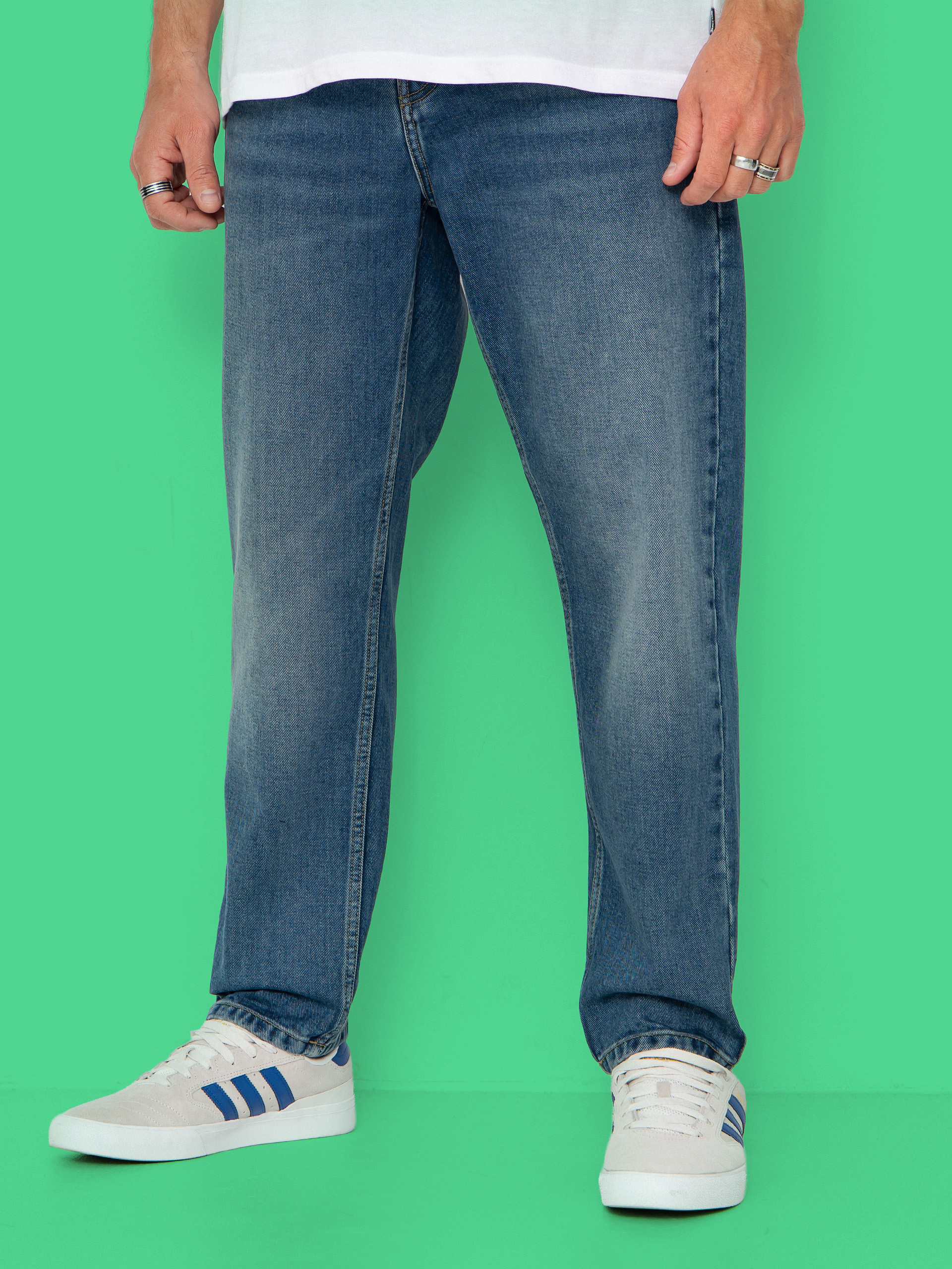 Kalhoty Carhartt WIP Newel (blue/dark used wash)