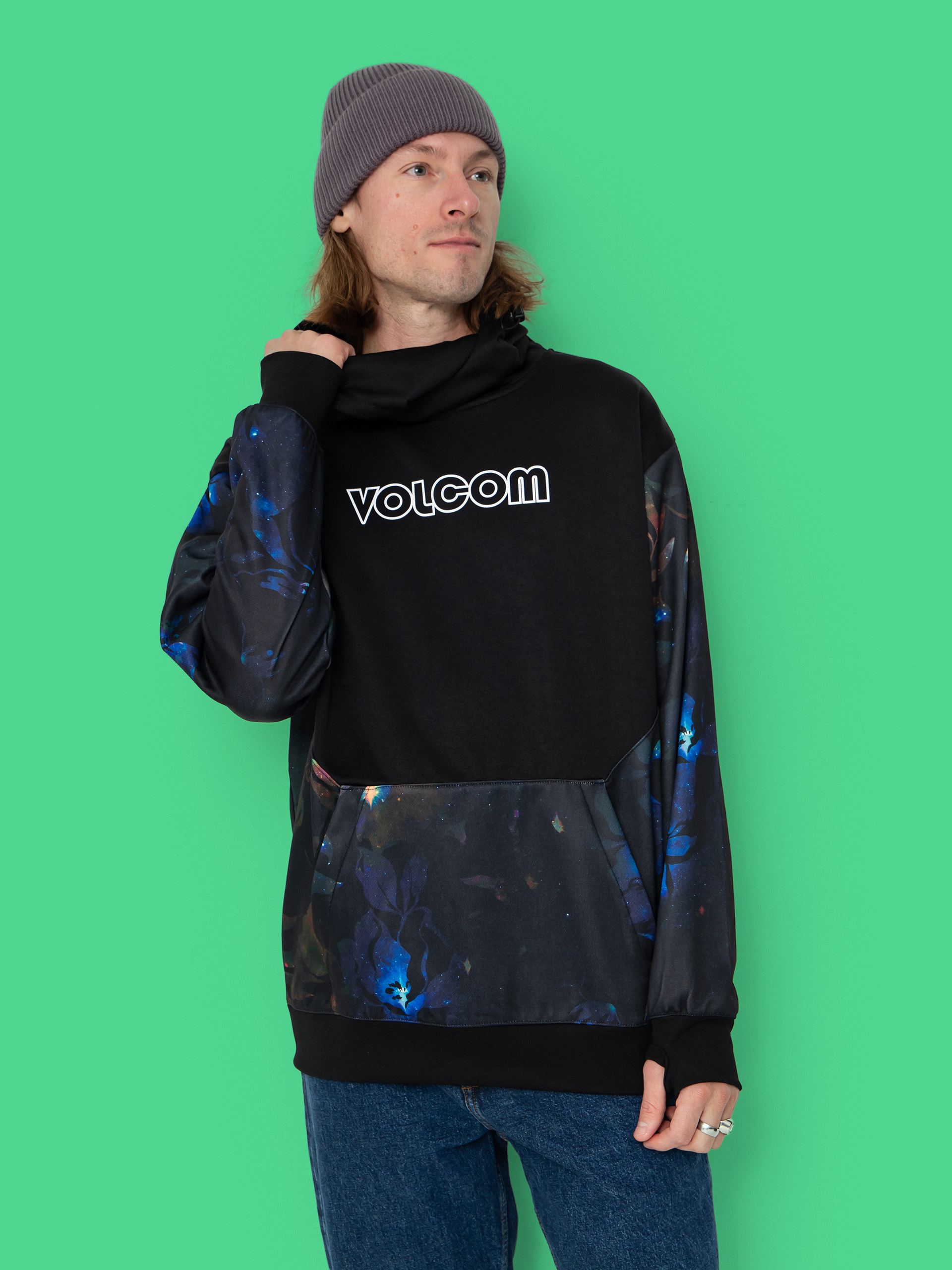 Mikina s kapucí Volcom Hydro Riding HD (space aloha)