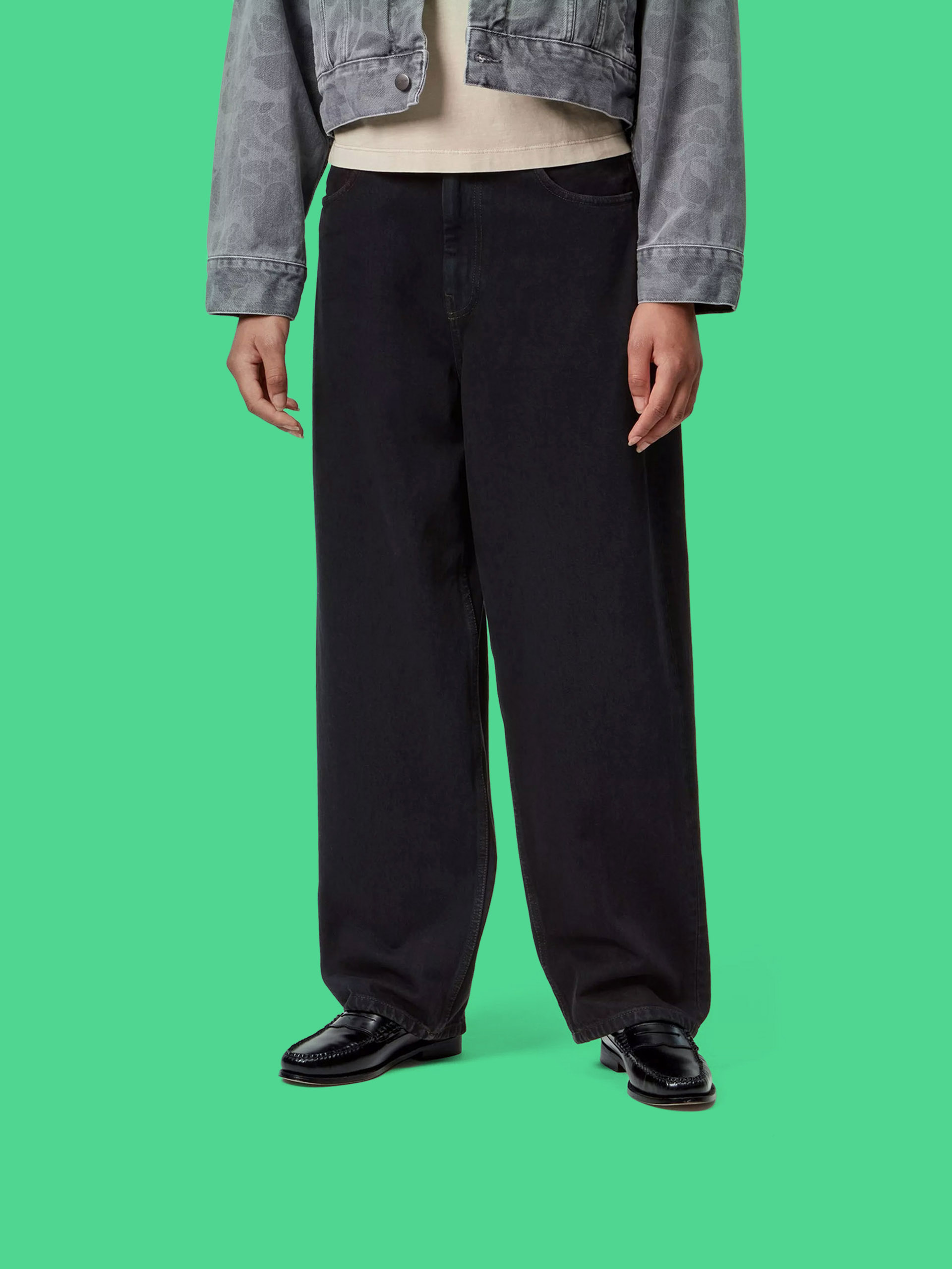 Kalhoty Carhartt WIP Brandon Wmn (black/stone washed)