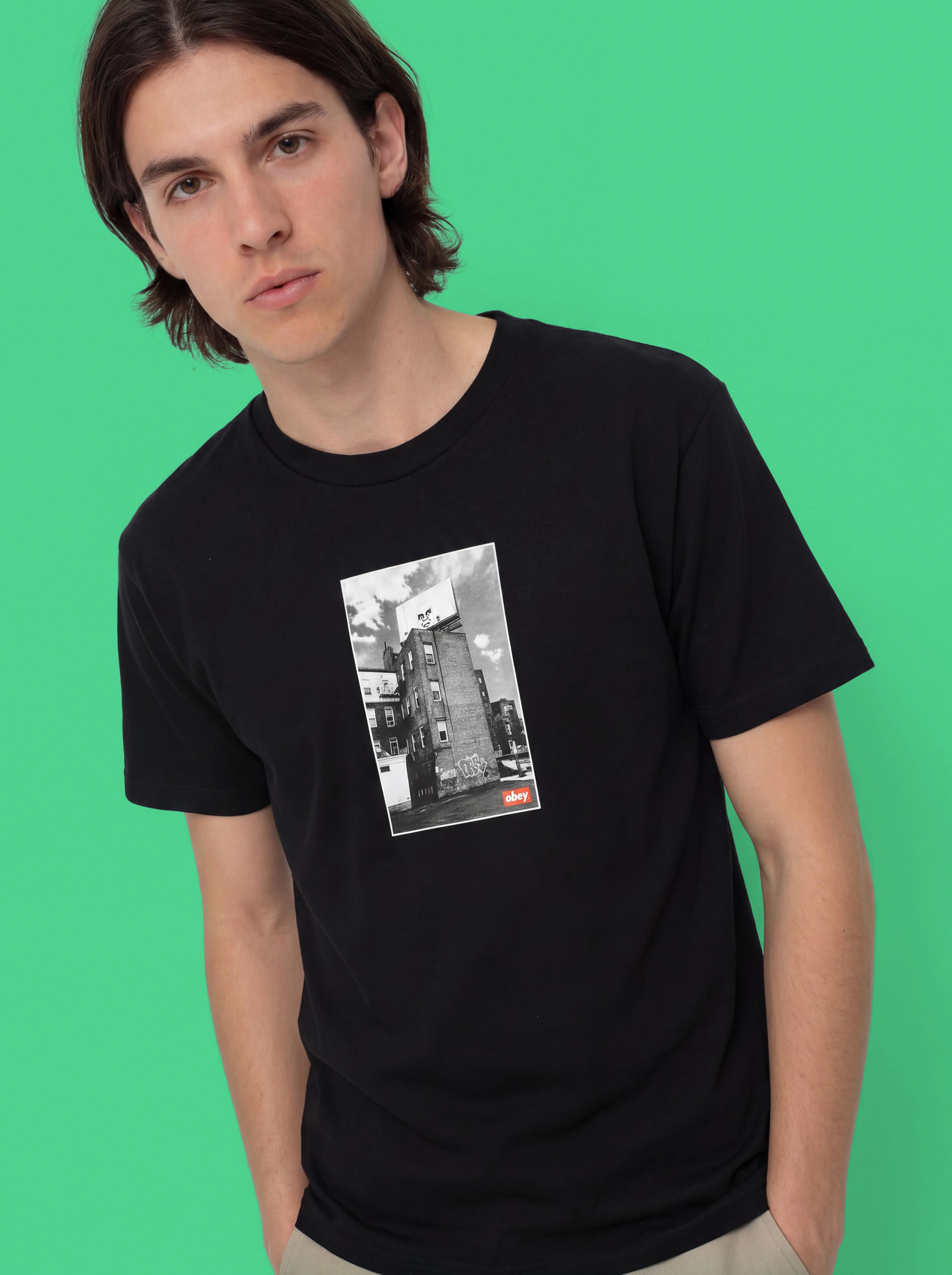 Tričko OBEY Boston Billboard (black)