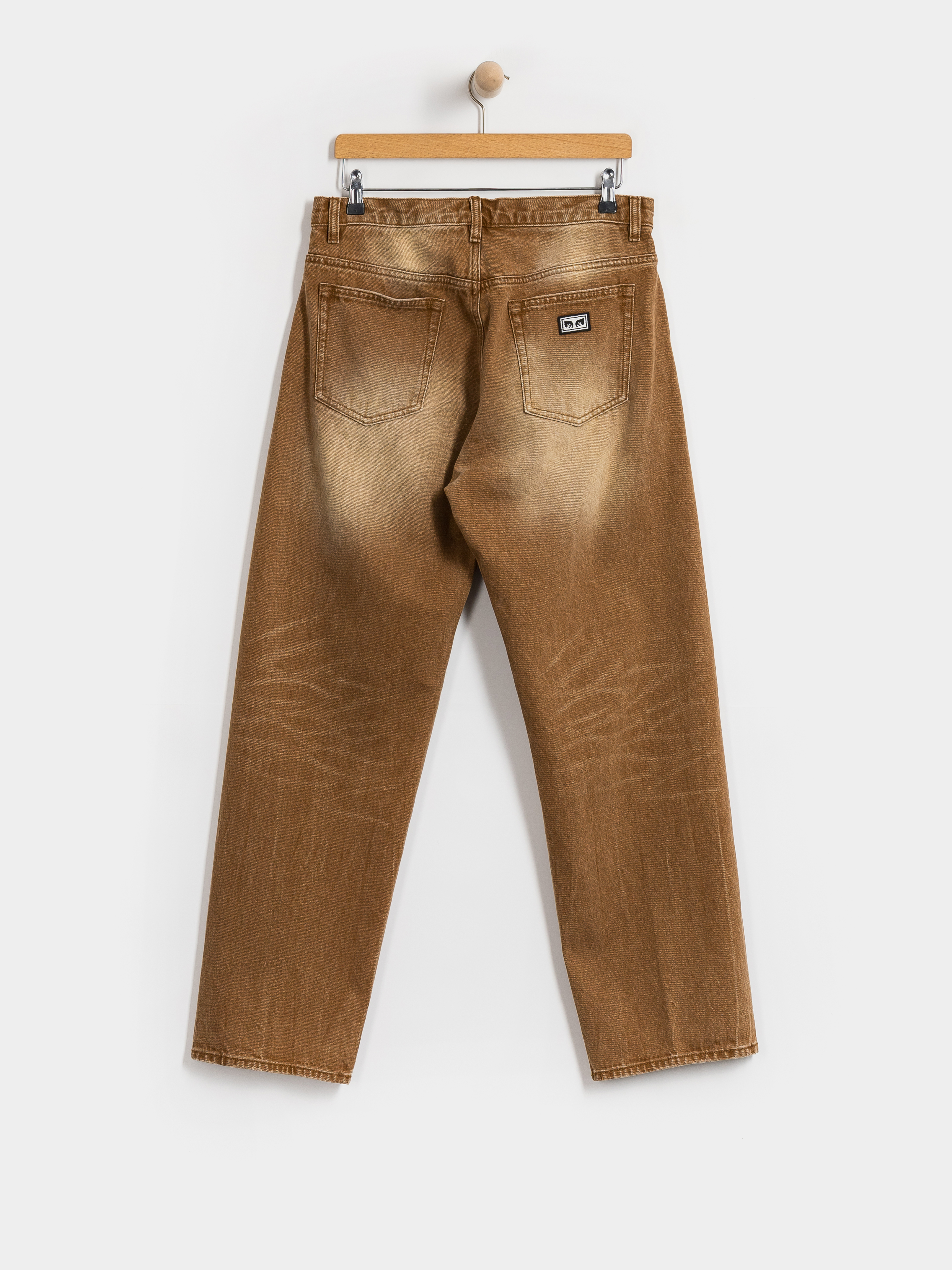 Kalhoty OBEY Boxcar Straight Denim (archive brown)