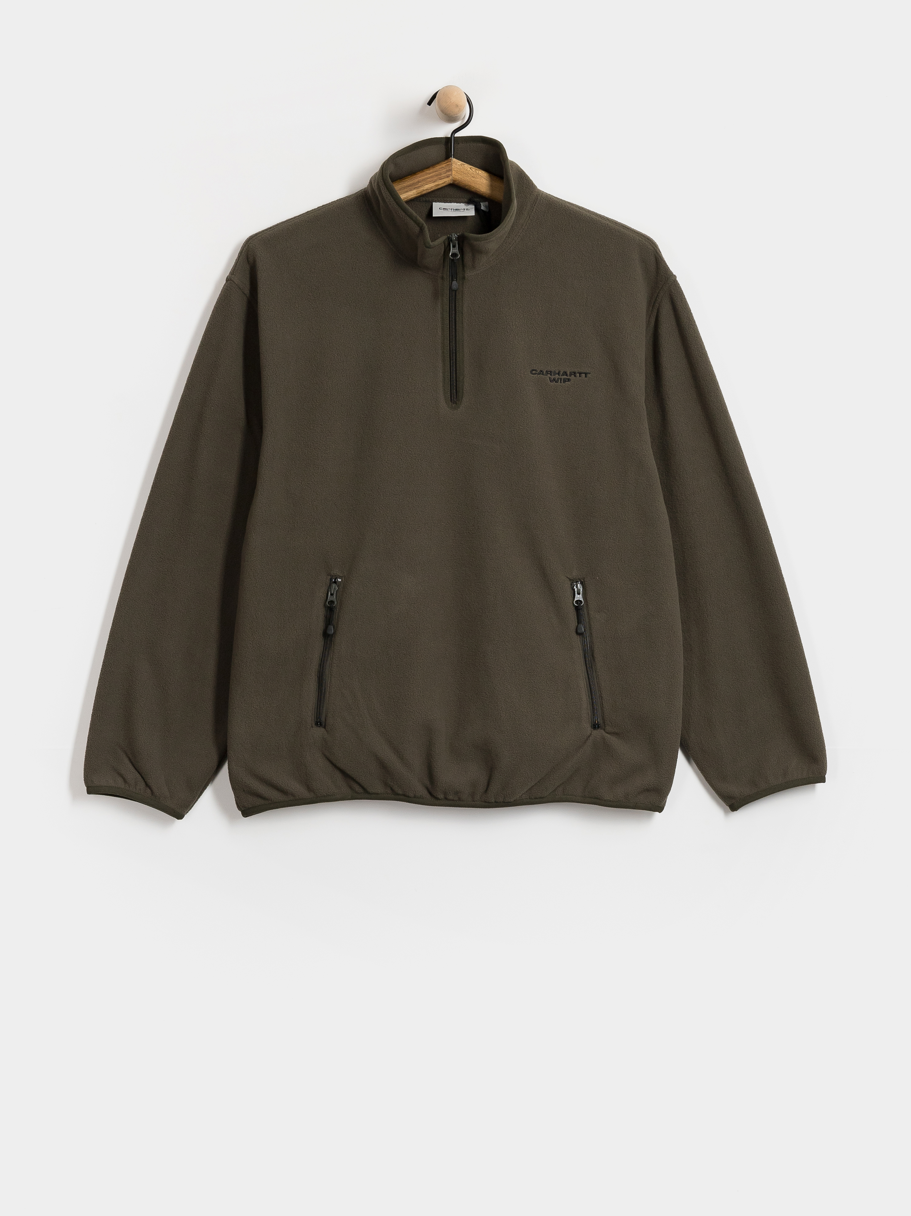 Fleecová mikina Carhartt WIP Edmore Half Zip (cypress/black)