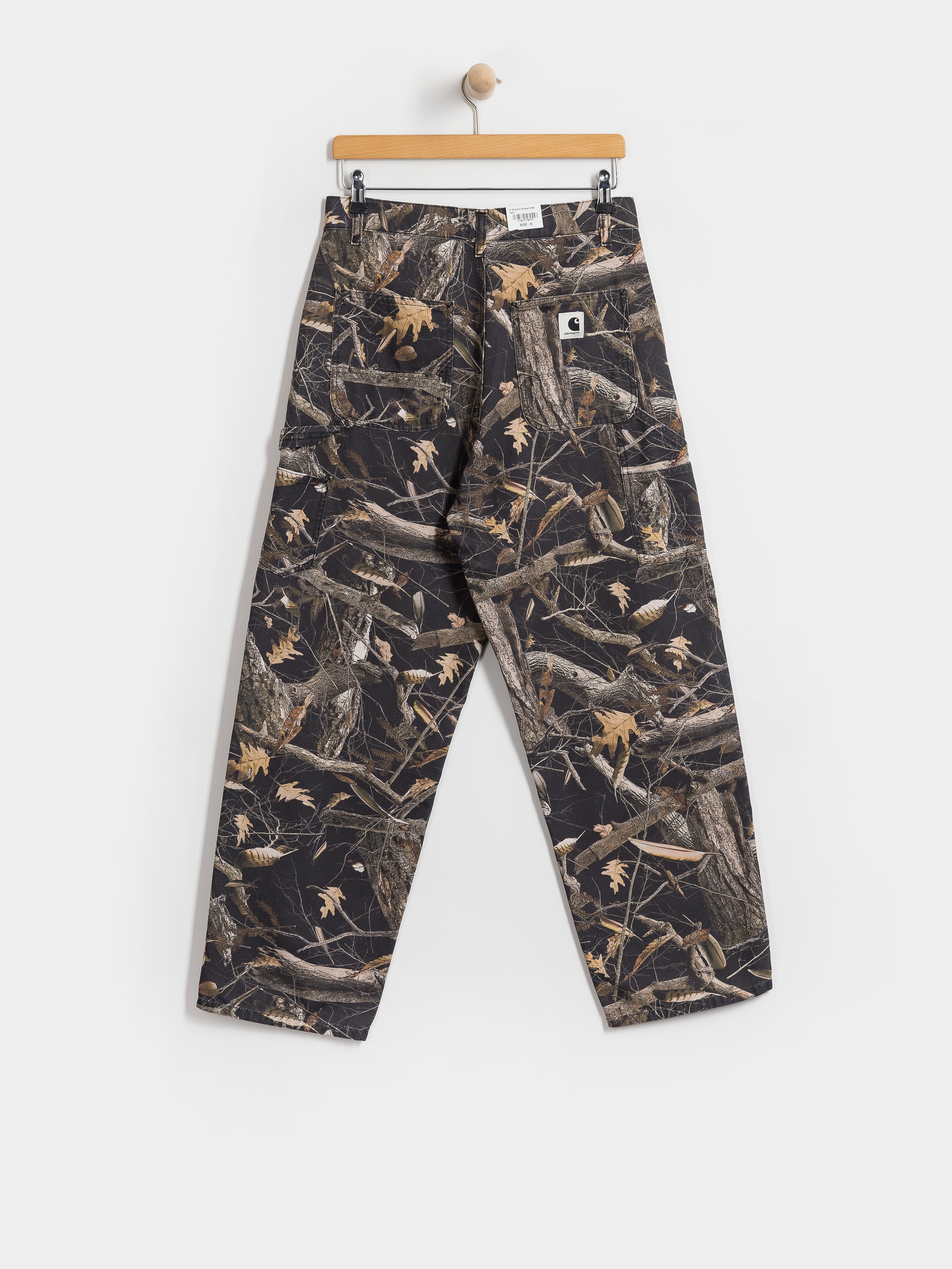 Kalhoty Carhartt WIP Brandon Single Knee Wmn (camo feather tree black/heavy stone wash)