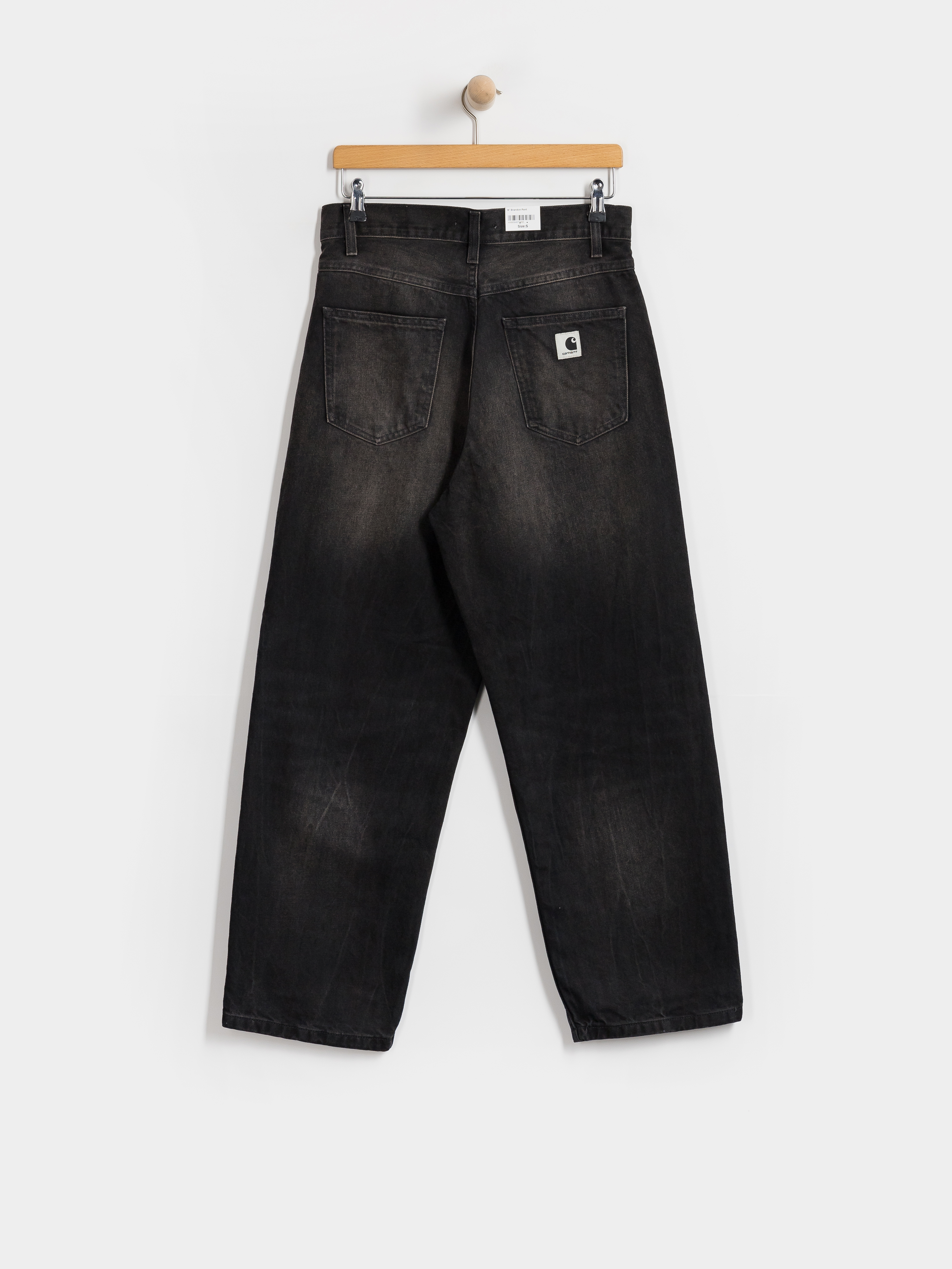 Kalhoty Carhartt WIP Brandon Wmn (black/tobacco used wash)