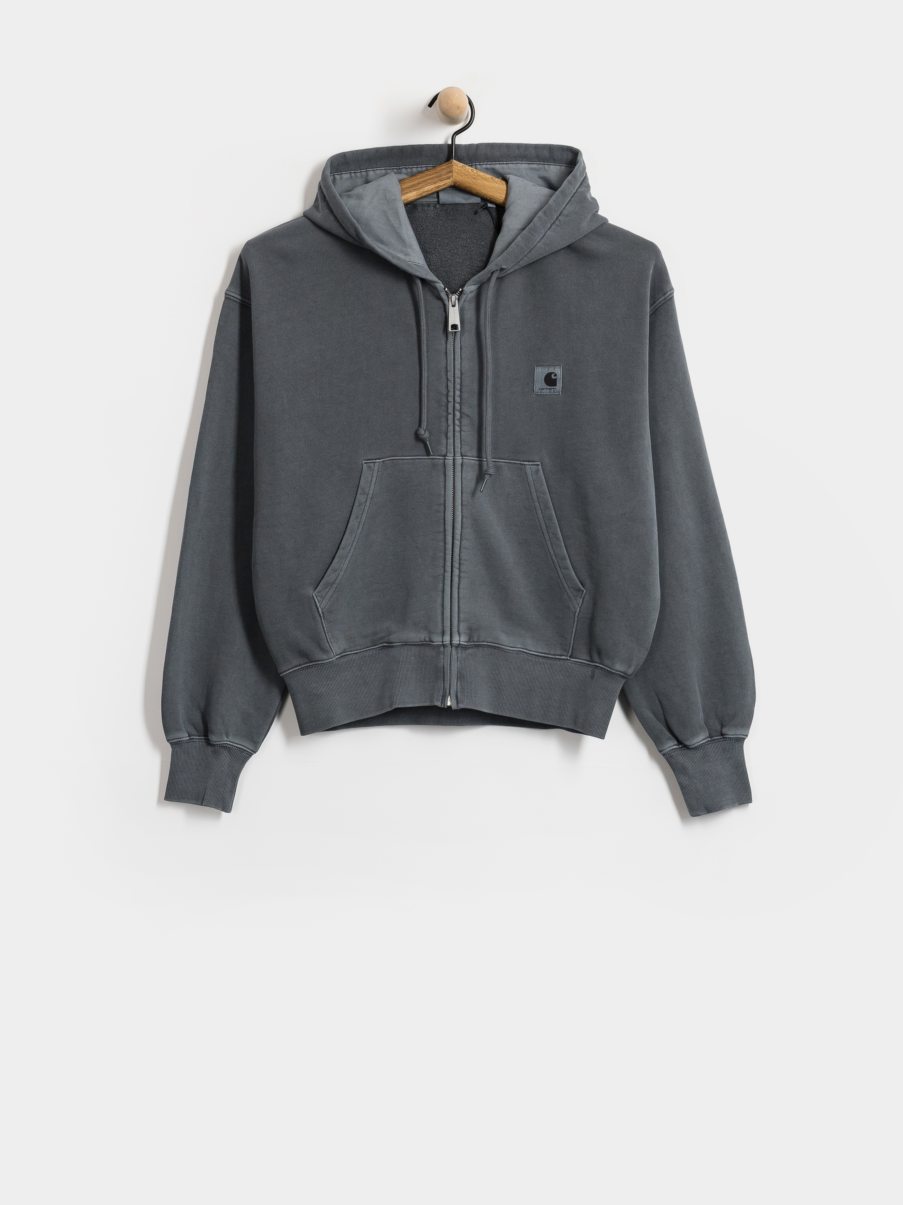 Mikina s kapucí Carhartt WIP Nelson ZHD Wmn (styx/garment dyed)