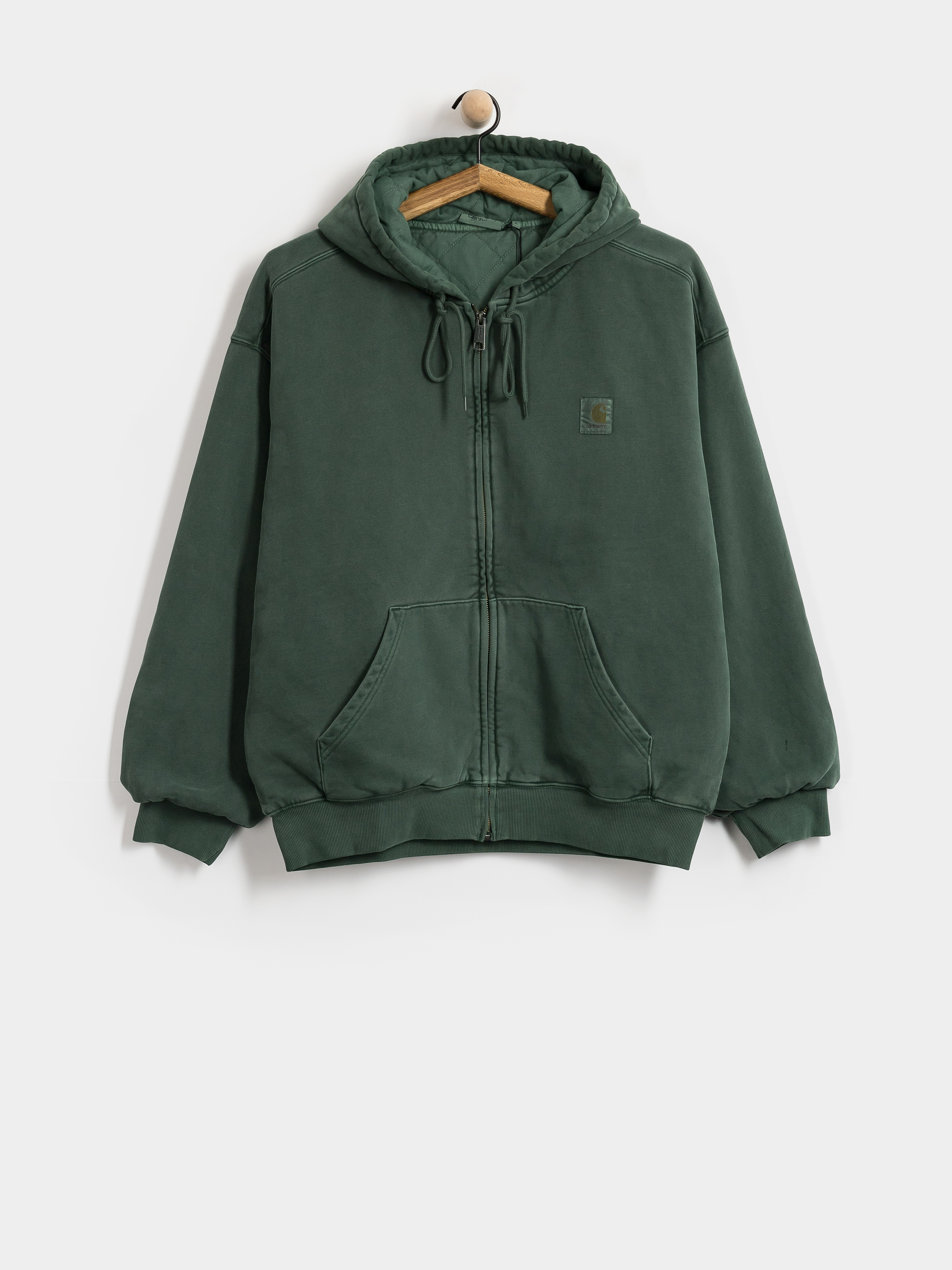 Mikina s kapucu00ed Carhartt WIP Vista ZHD (dark scarab/garment dyed)