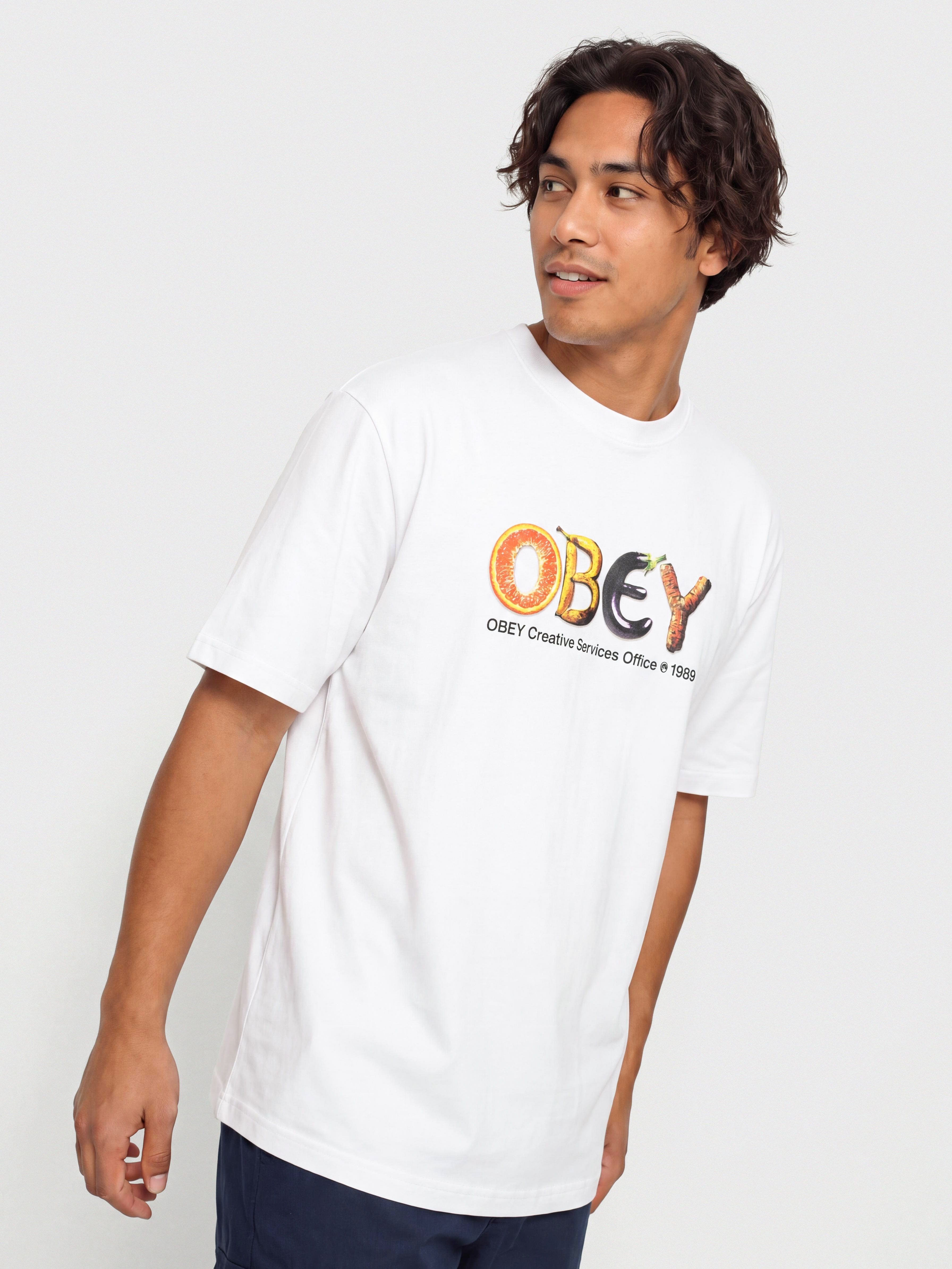 Tričko OBEY Creative Services Office (white)