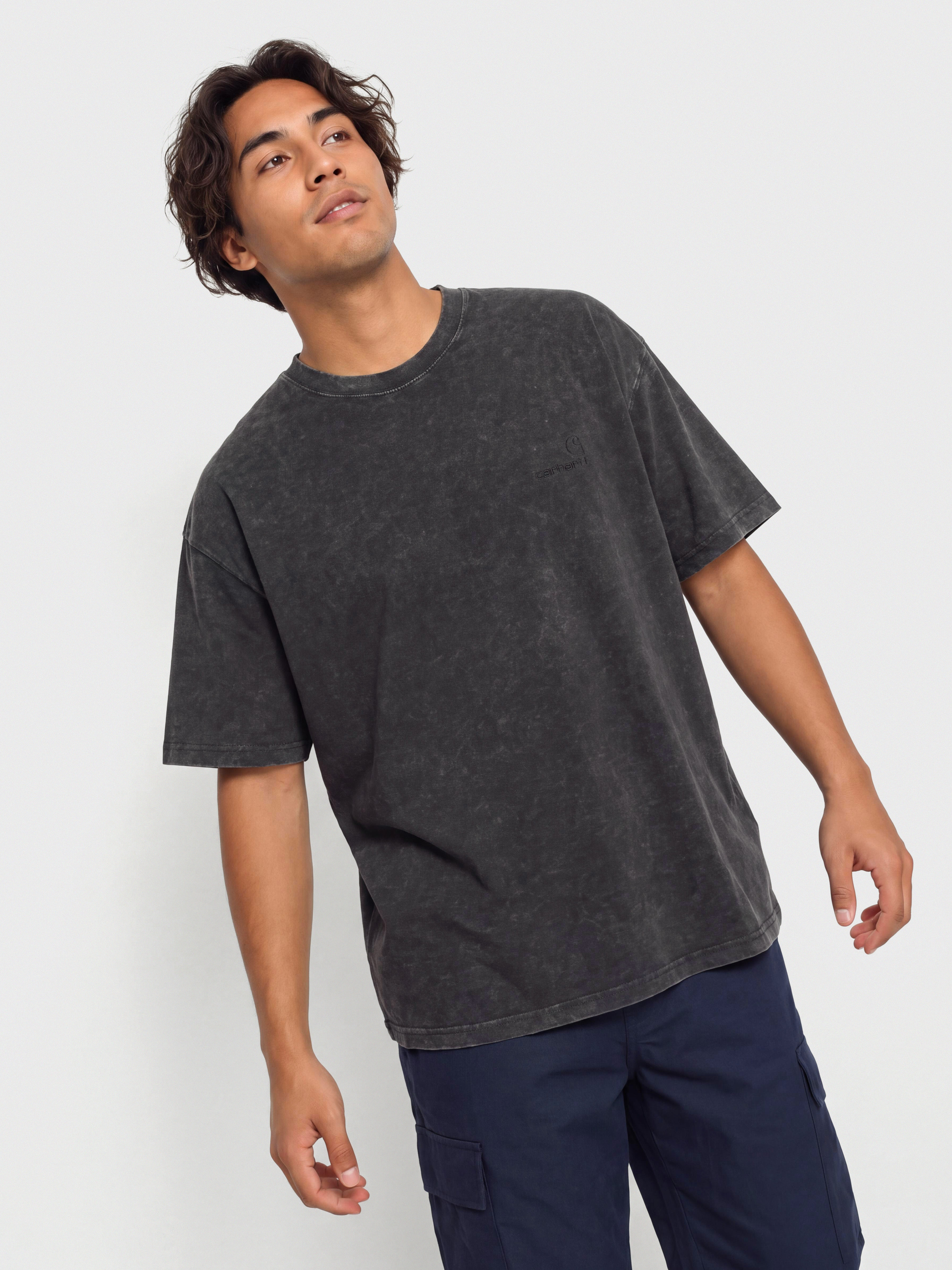 Tričko Carhartt WIP Lambert (black/moon wash)